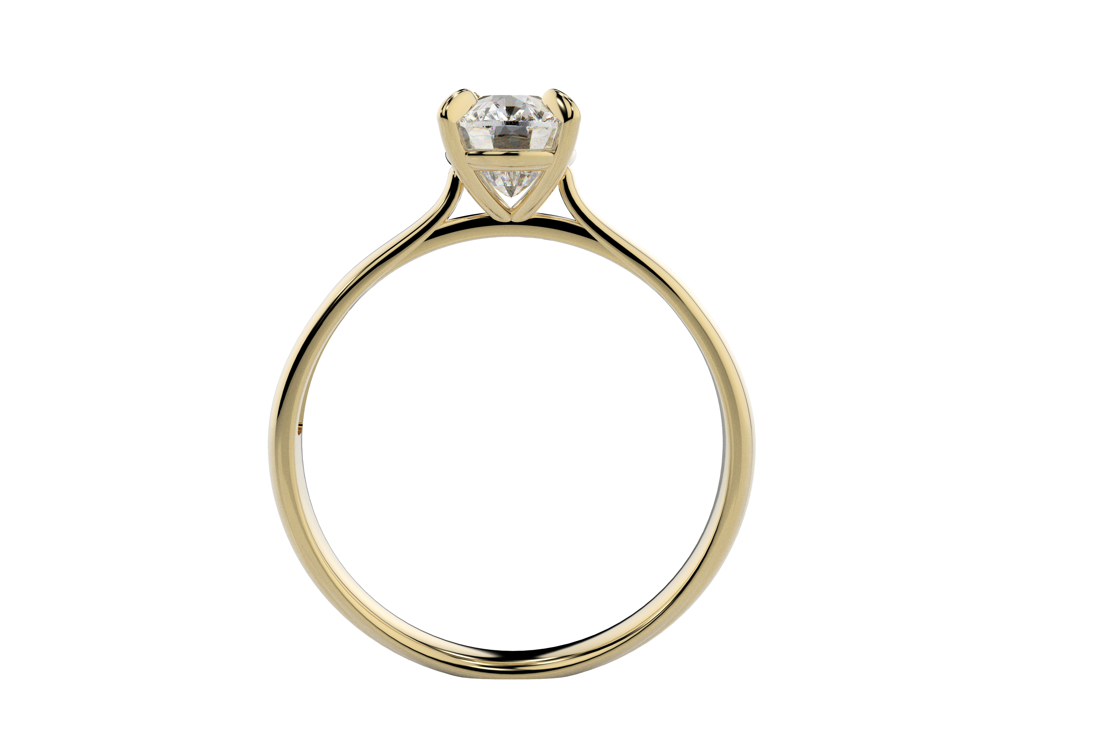 Anillo Compromiso Diamante de Laboratorio Oval 1ct Certificado IGI Oro 10k o 14k