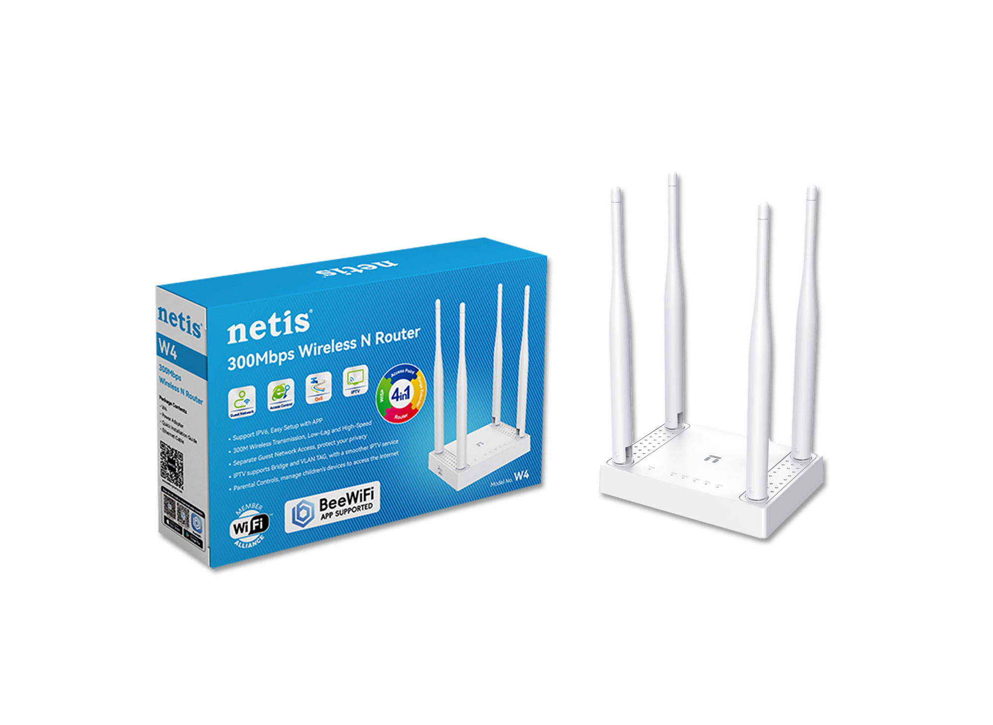 Netis 300Mbps Wireless N Router W4