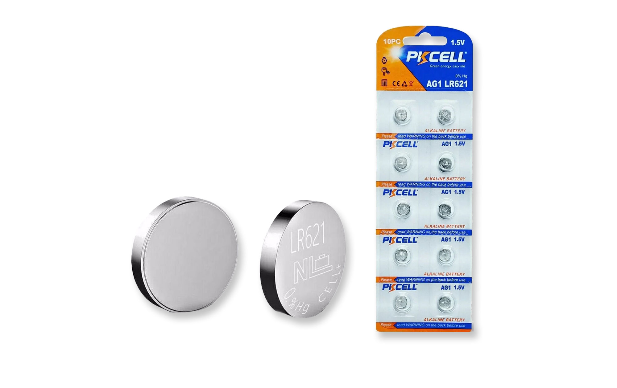 PKCELL AG1 LR621 Batteries