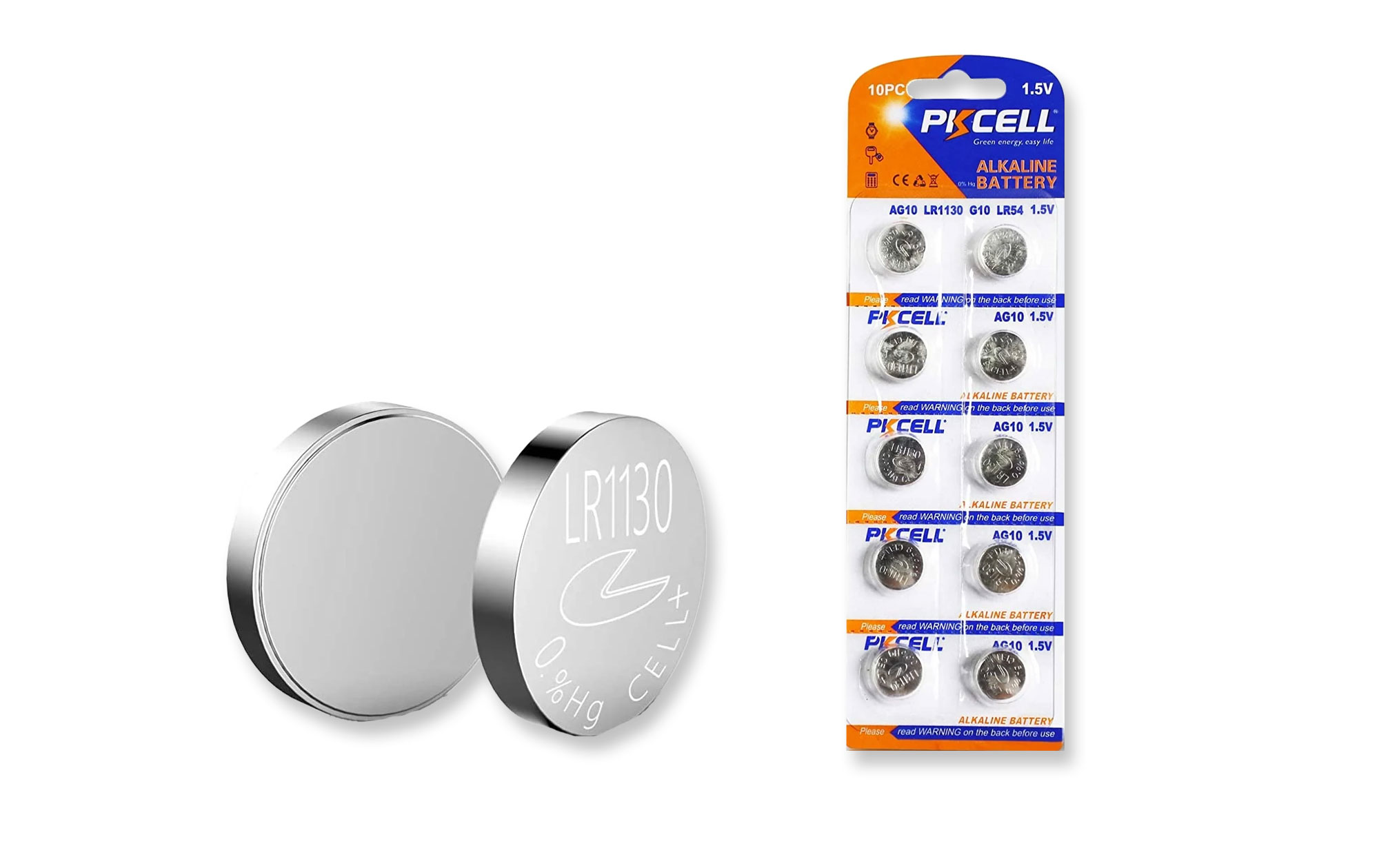 PKCELL AG10/LR1130 Alkaline Batteries