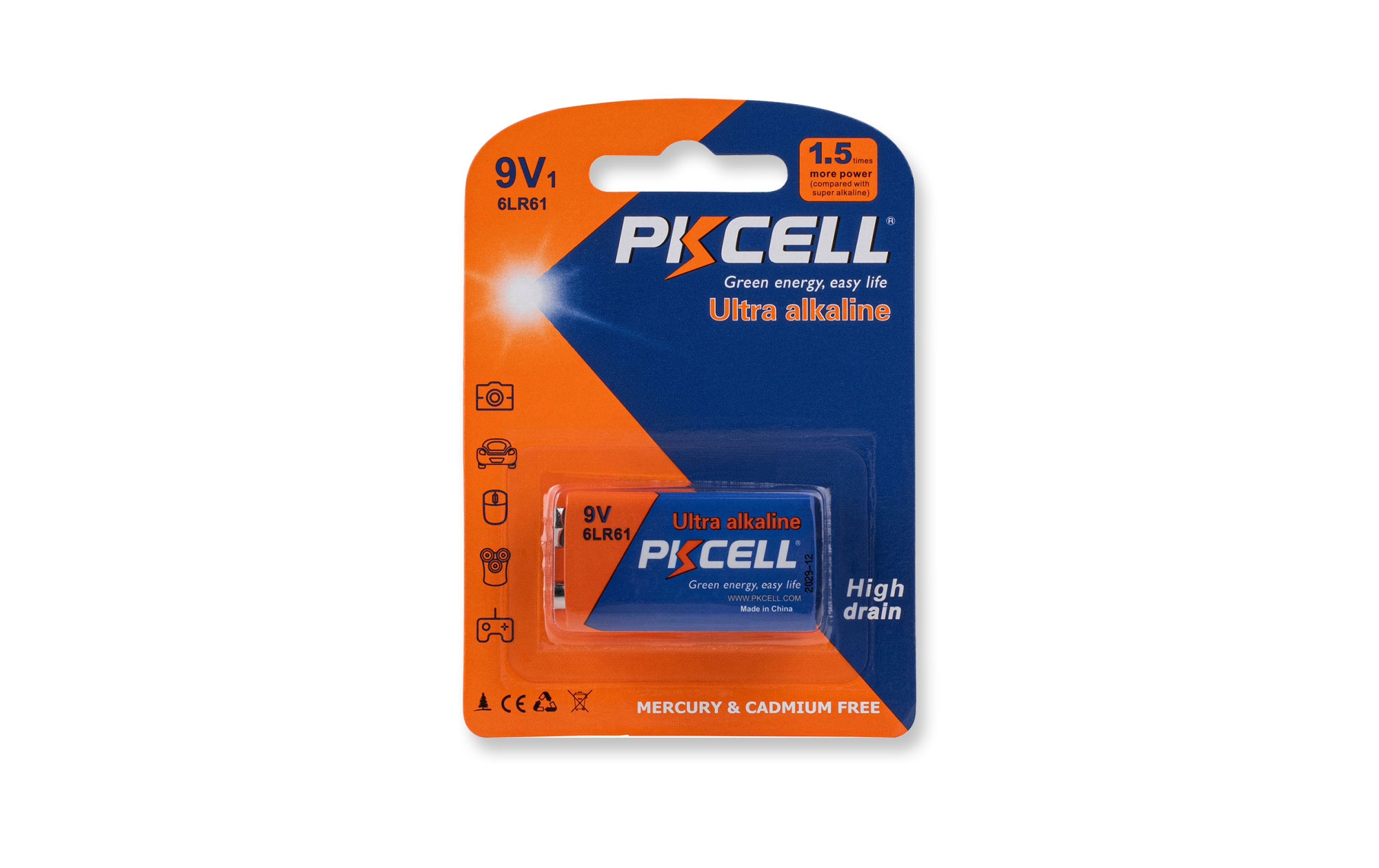 PKCELL 9V Battery