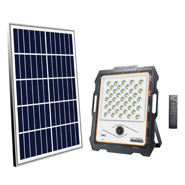 Solar-Powered LED Flood Light - White