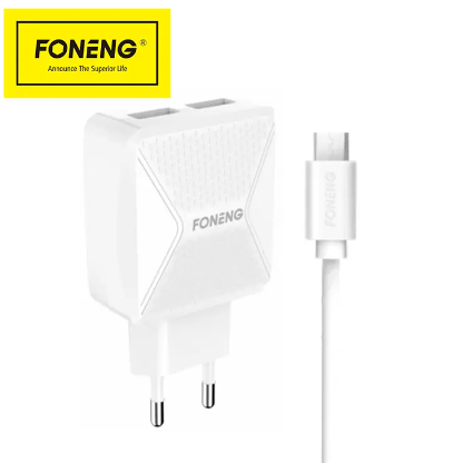 FONENG Dual USB Charger with Micro USB Cable