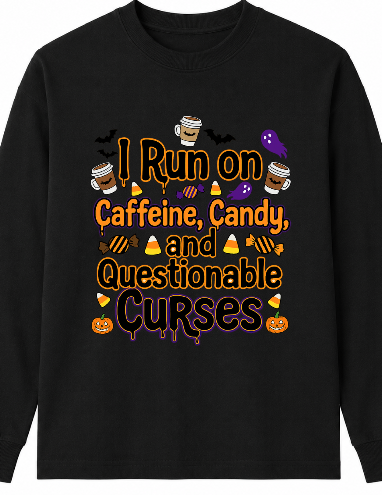 Caffeine, Candy & Curses Halloween Design