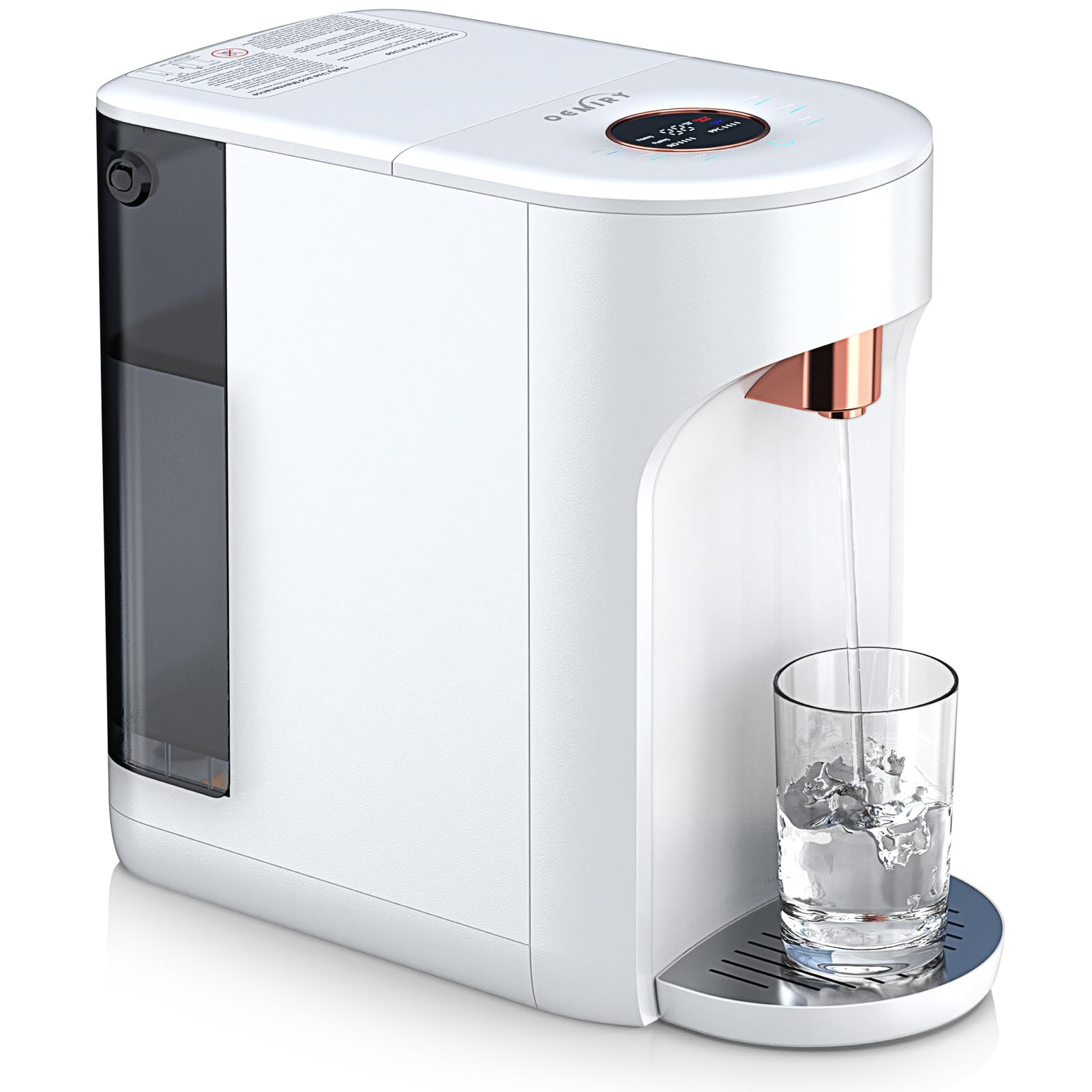 NeoGlam Countertop Reverse Osmosis Water Filter System, 5:1 Pure to Drain, 4 Stage Purification, Counter RO Filtration, Portable Water Purifier Countertop for Kitchen, Office, RV