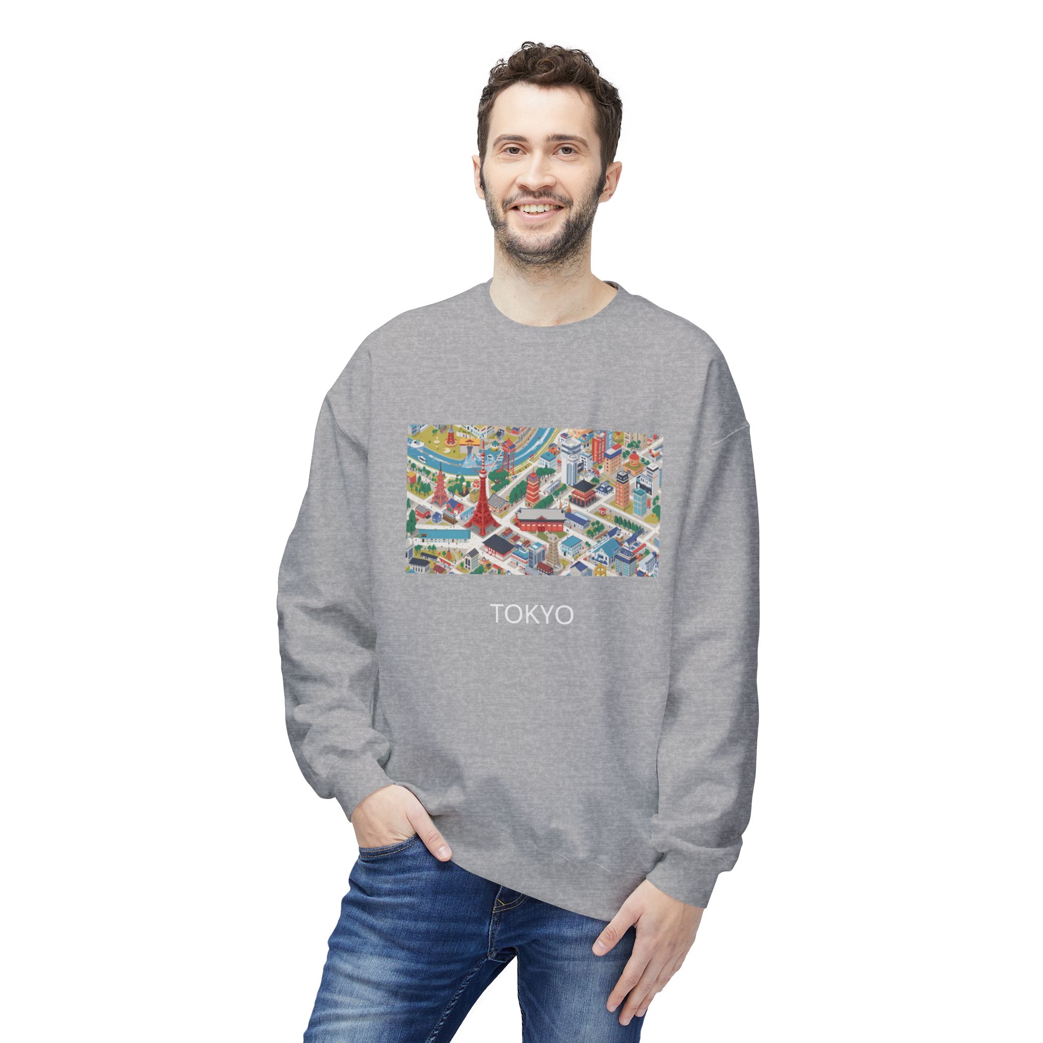 Tokyo Map and Cityscape Sweatshirt