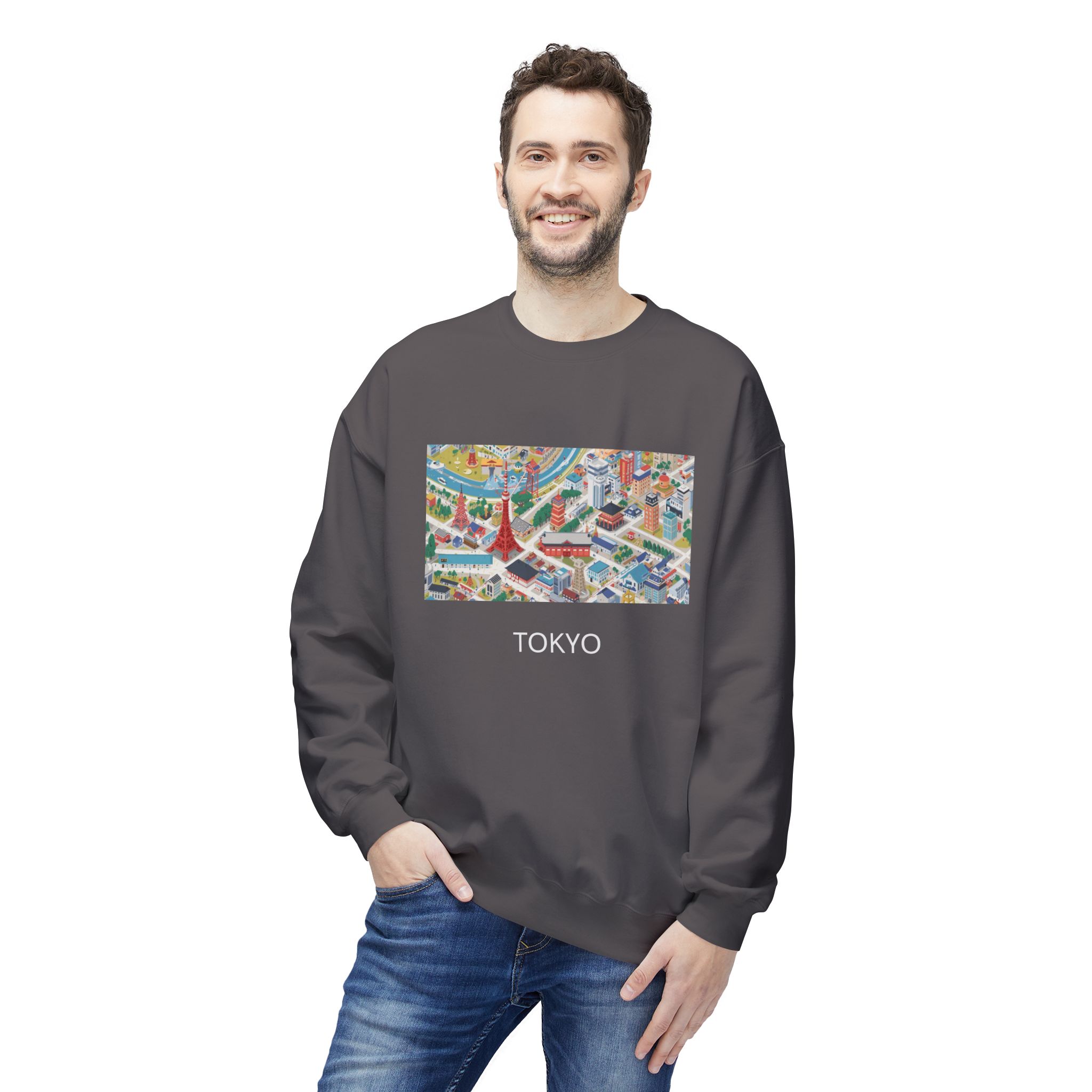 Tokyo Map and Cityscape Sweatshirt
