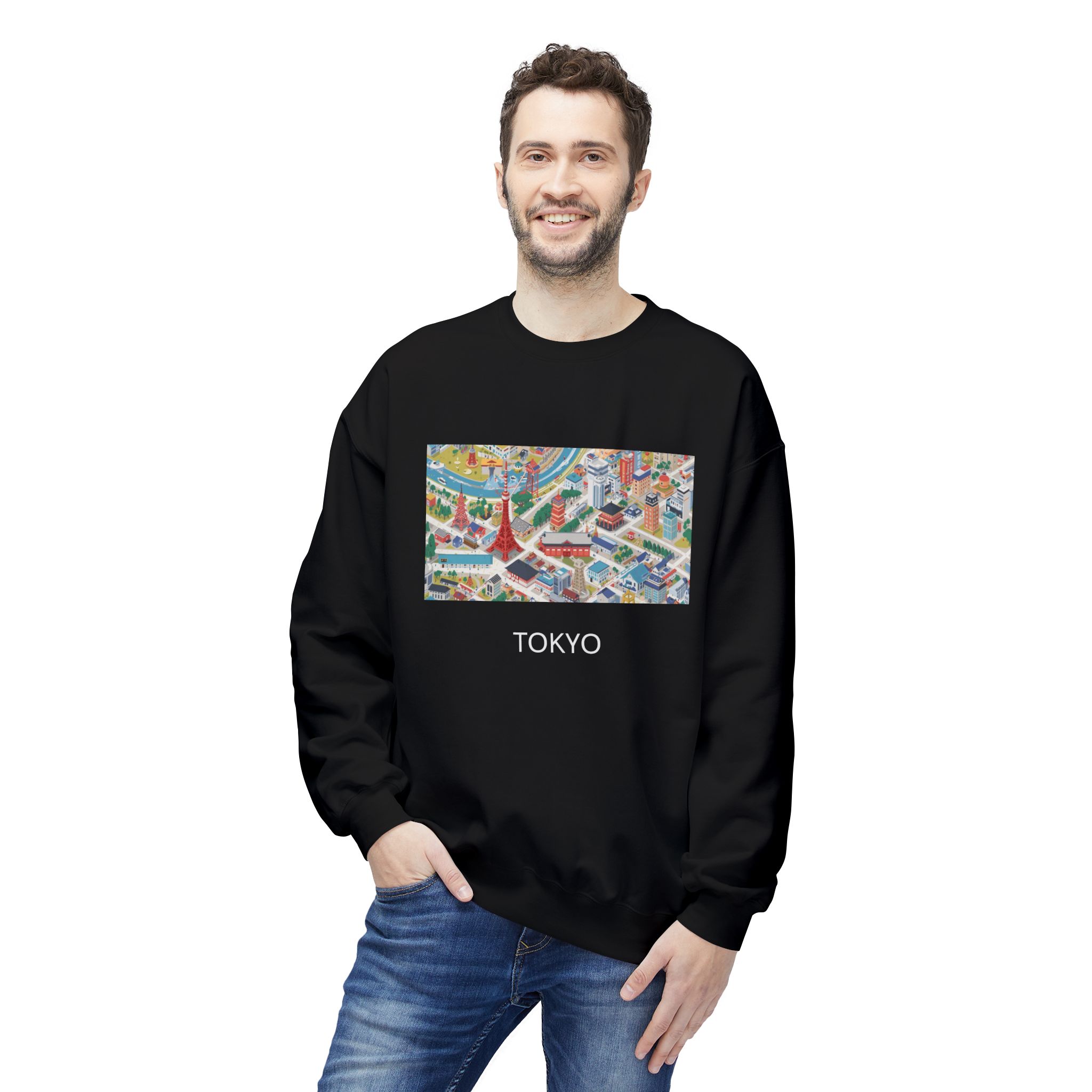 Tokyo Map and Cityscape Sweatshirt