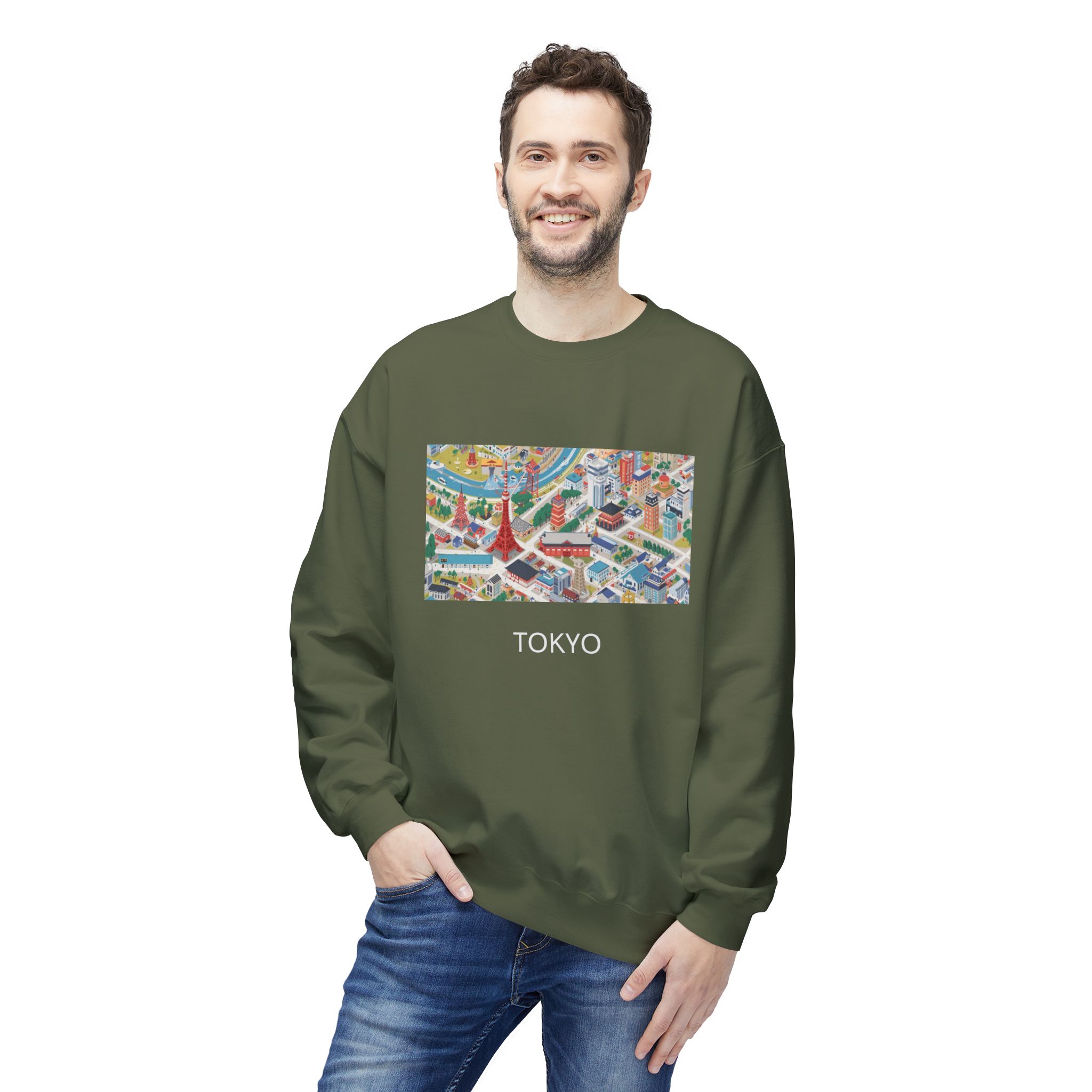 Tokyo Map and Cityscape Sweatshirt