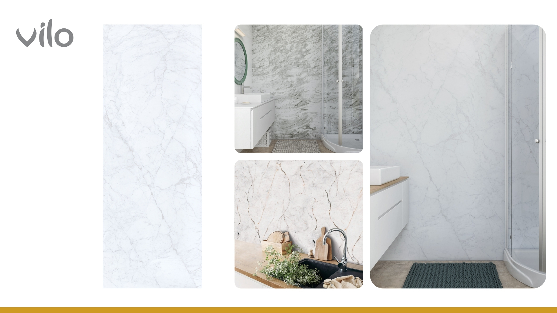 PVC dekoratyvinė dailylentė Motivo CARRARA MARBLE 265x25 cm (4vnt.)