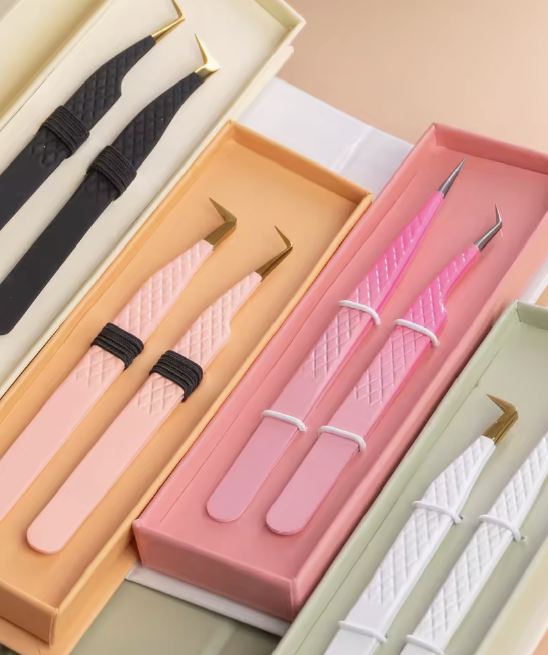 Professional Eyelash Tweezers Set