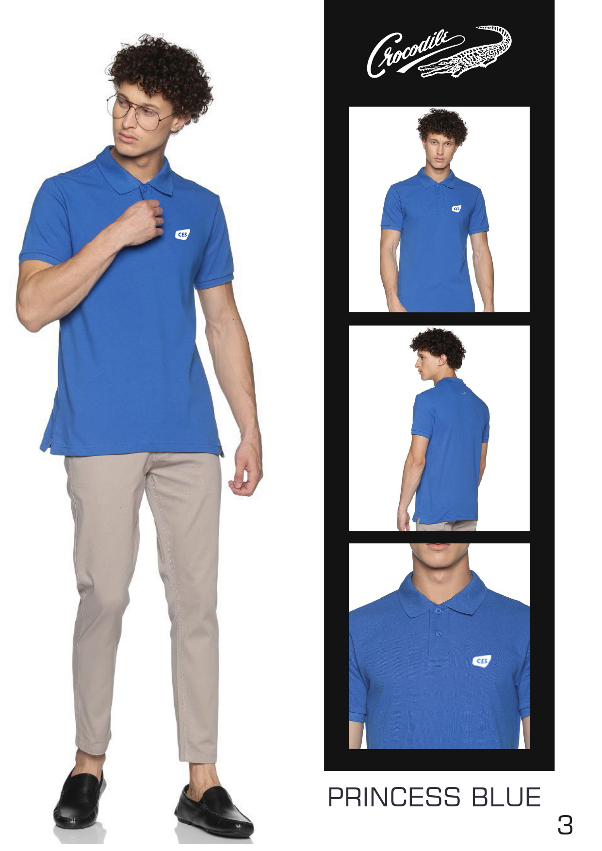 Blue Crocodile Polo Shirt