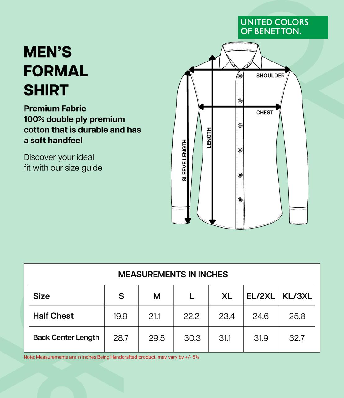 BENETTON - UCB- FORMAL SHIRT - UCB-FS-WH (WHITE)