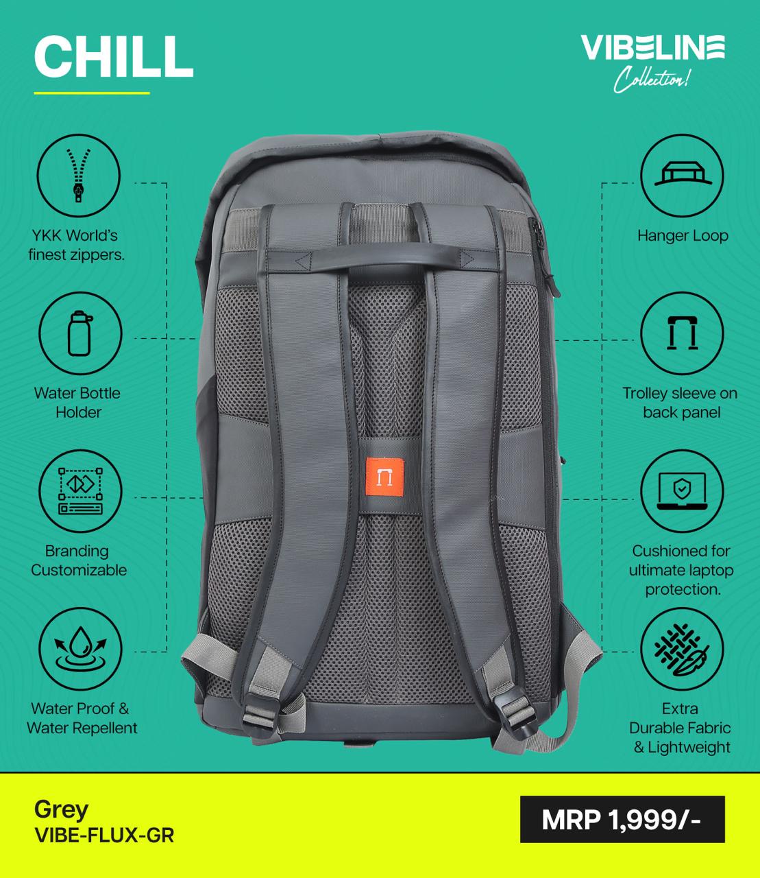 VIBELINE COLLECTION- BAGS - VIBELINE COLLECTION- FLUX - VIBE-FLUX-GR (DARK GREY)