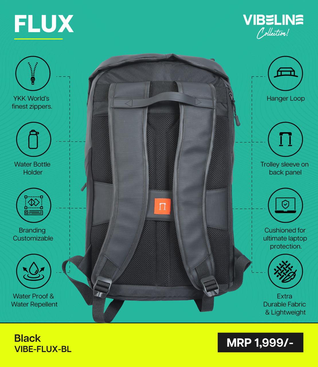 VIBELINE COLLECTION- BAGS - VIBELINE COLLECTION- FLUX - VIBE-FLUX-BL (BLACK)