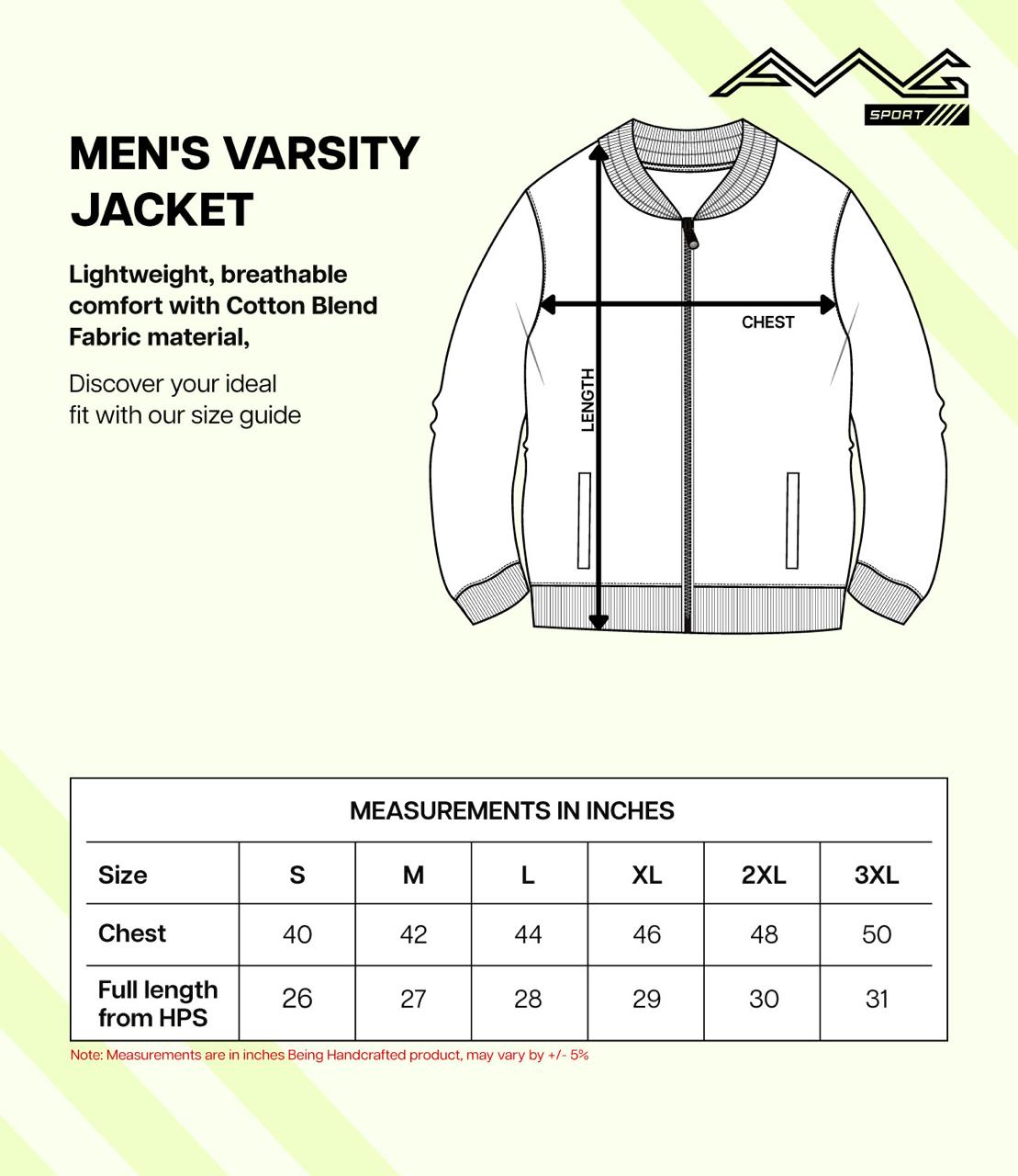 JACKETS - AWG - VARSITY JACKET - AWG-VAR-BL (BLACK)