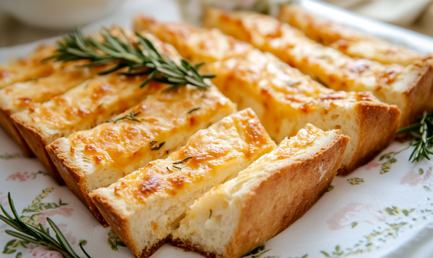 Keto Garlic and Rosemary Cauliflower Bread