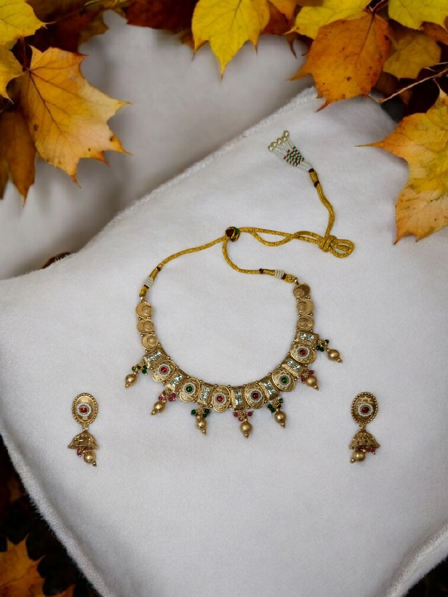 High gold polished Traditional Necklace Set