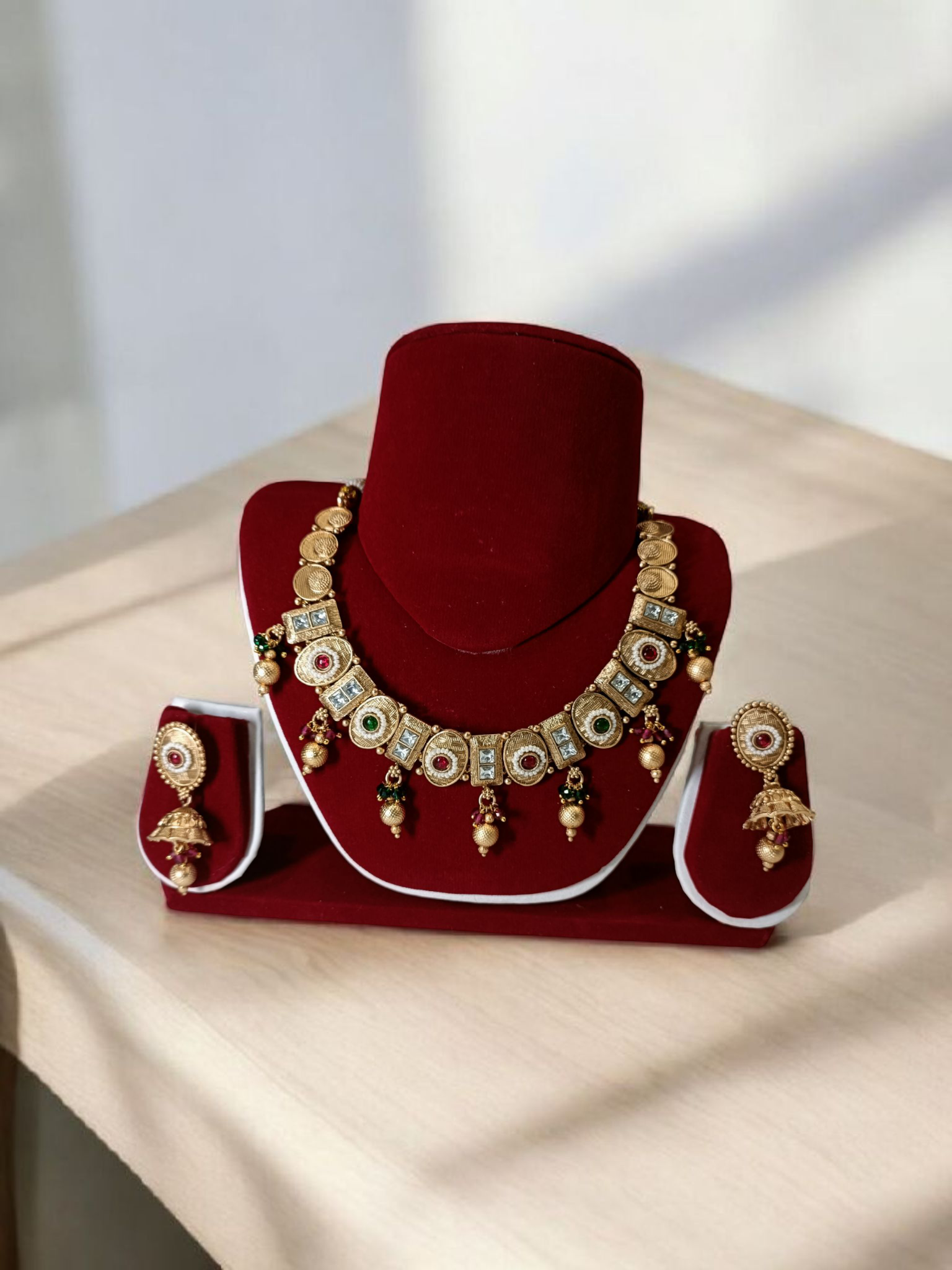 High gold polished Traditional Necklace Set