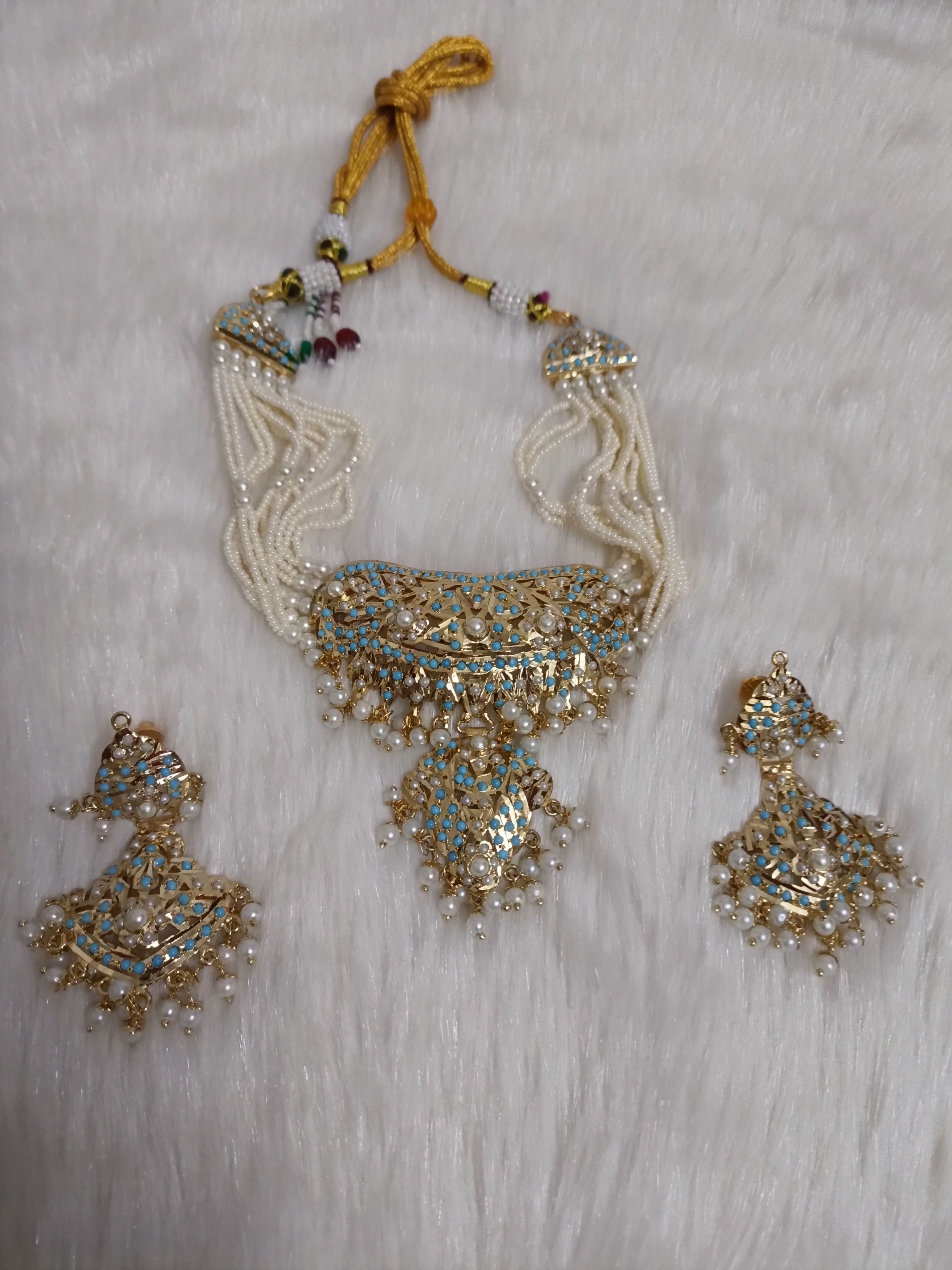 Pearl and Gold Plated Jewelry Set