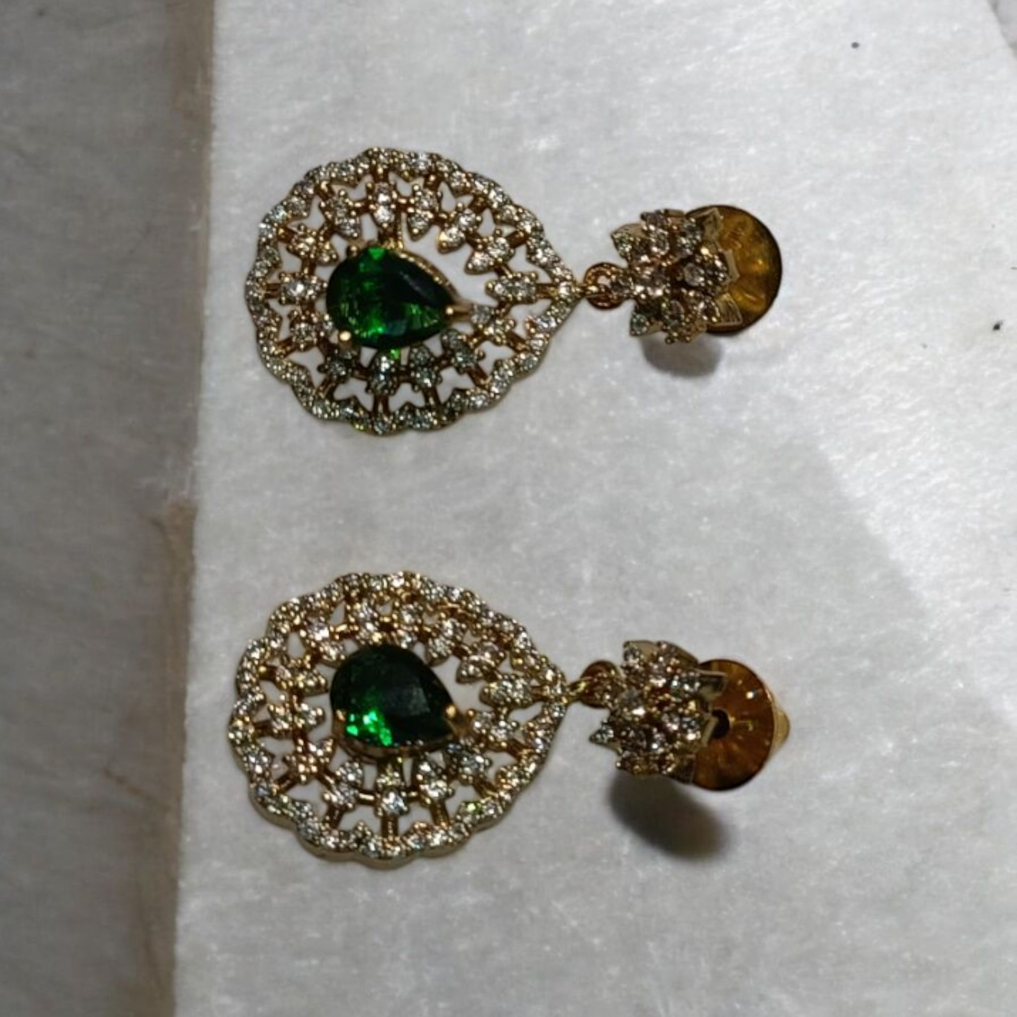 Elegant Necklace and Earrings Set with interchangeable stone option 