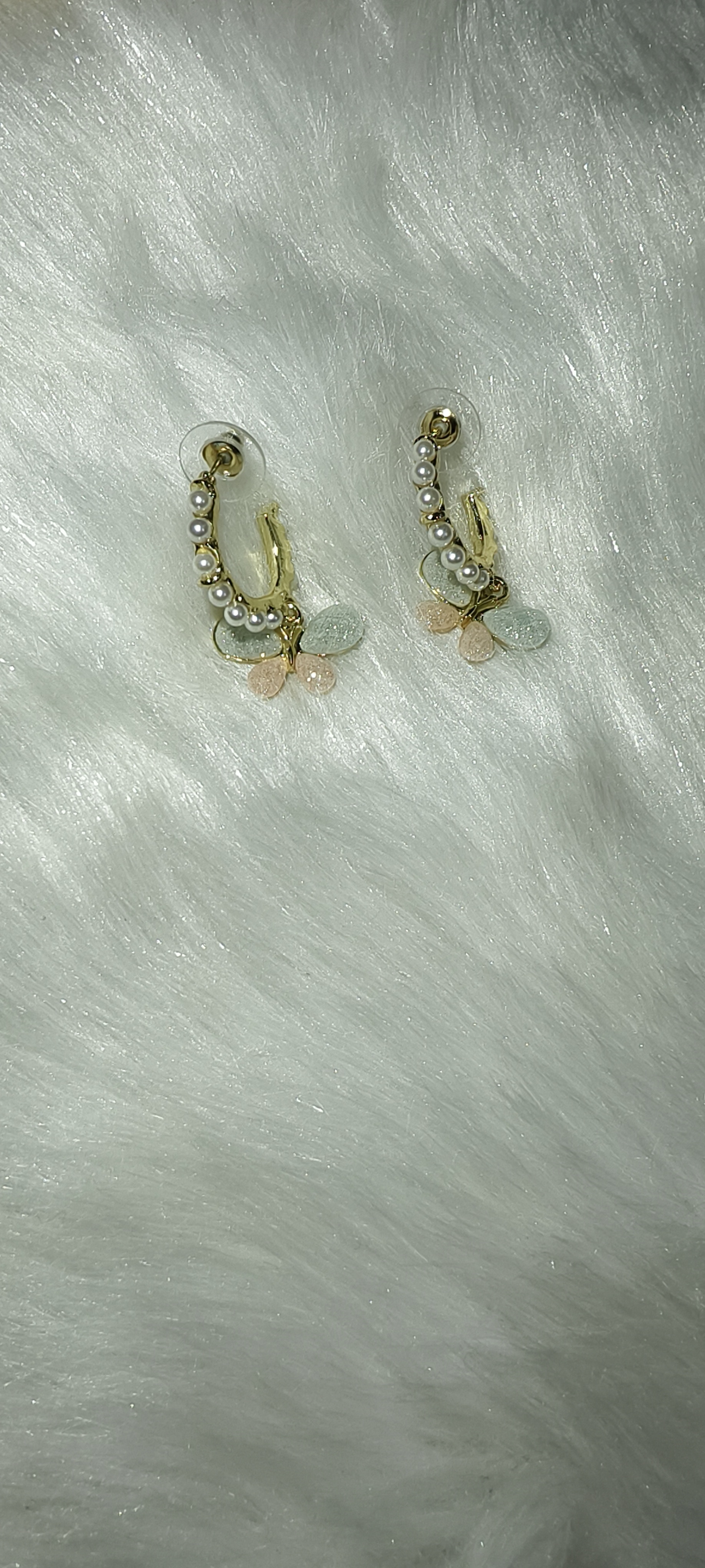 Elegant Pearl and Flower Earrings