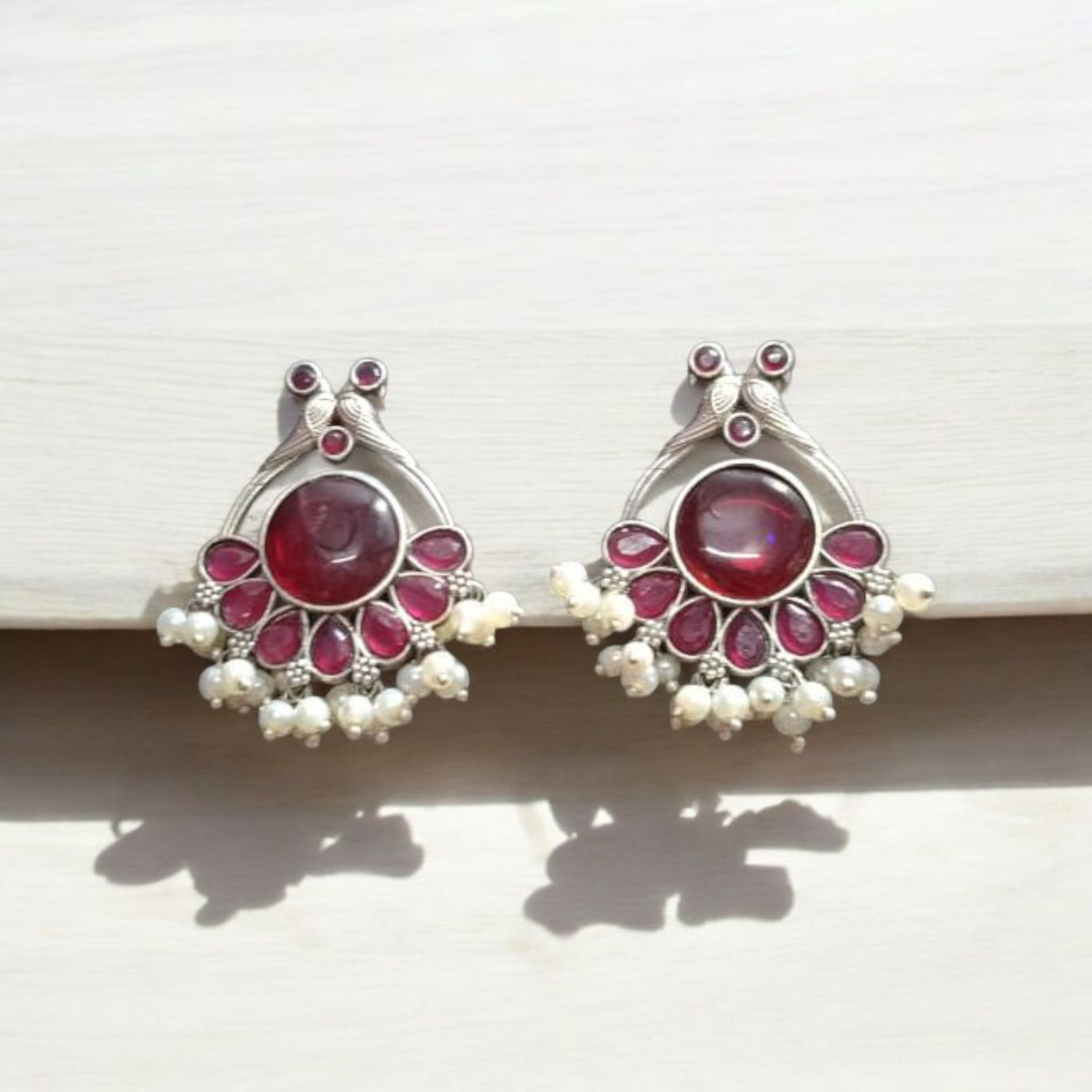 Elegant ruby Stone Earrings