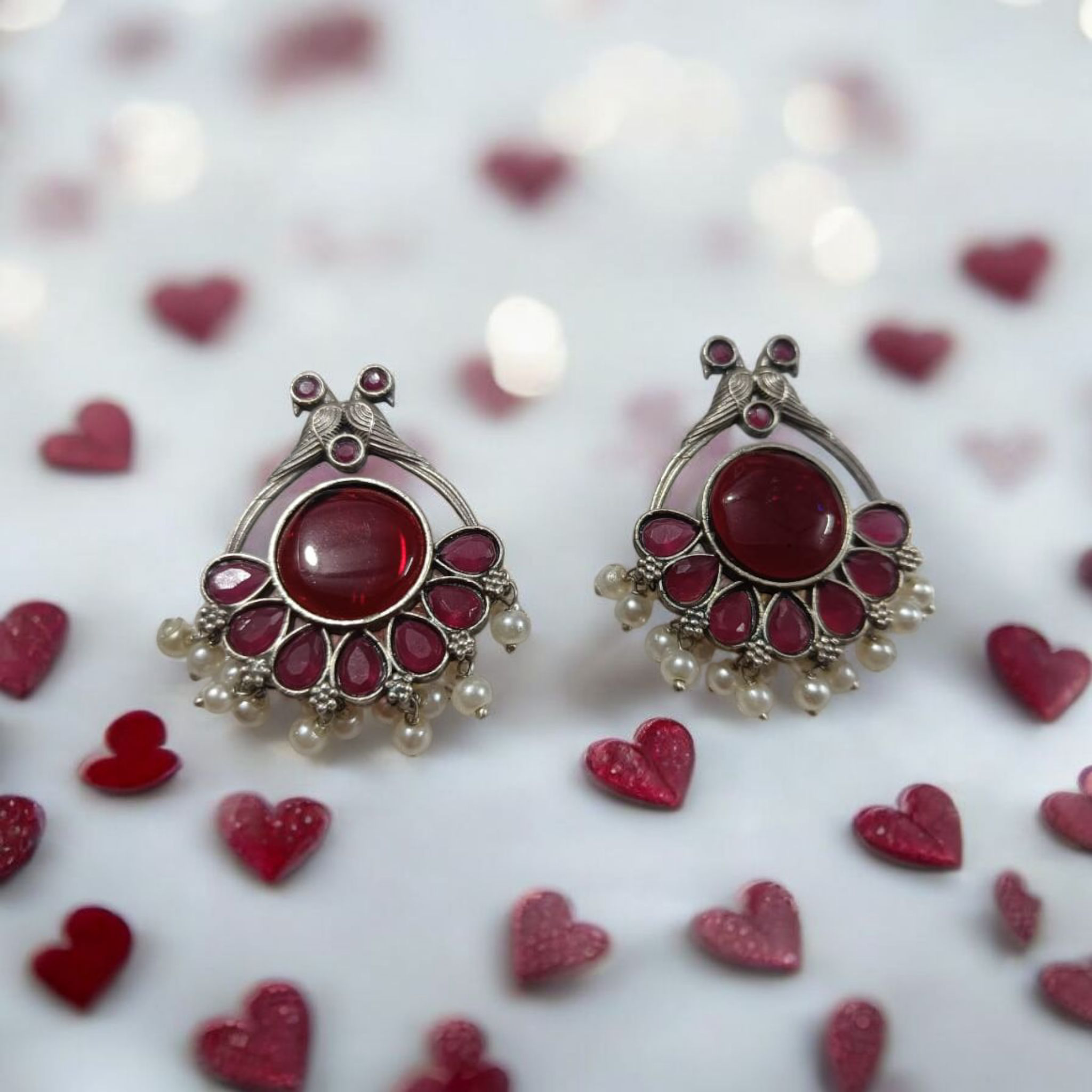 Elegant ruby Stone Earrings