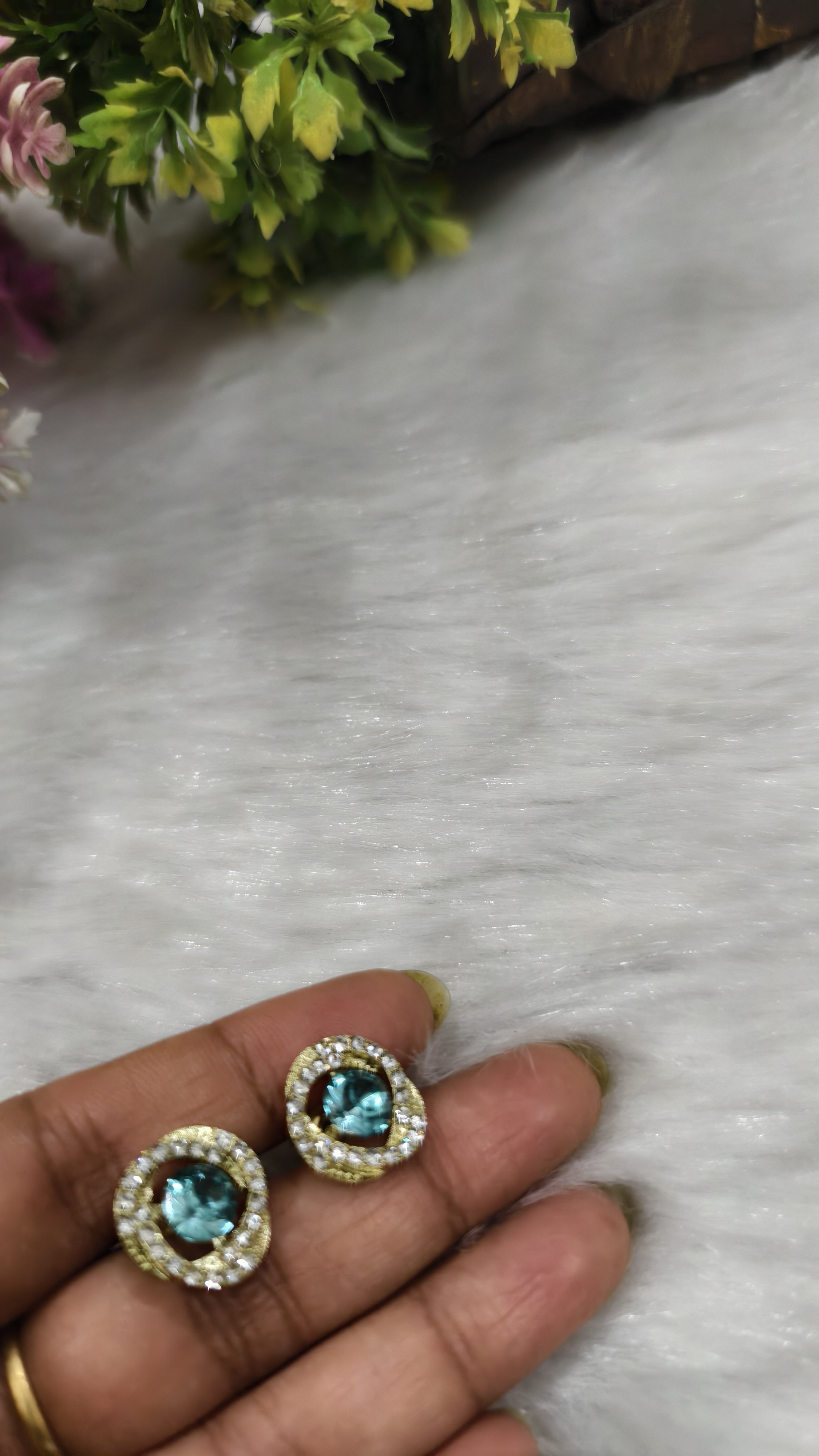 Turquoise Crystal Earrings