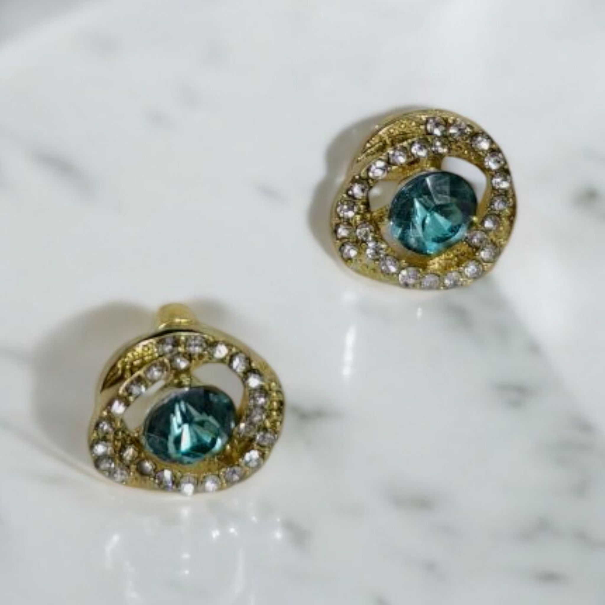 Turquoise Crystal Earrings