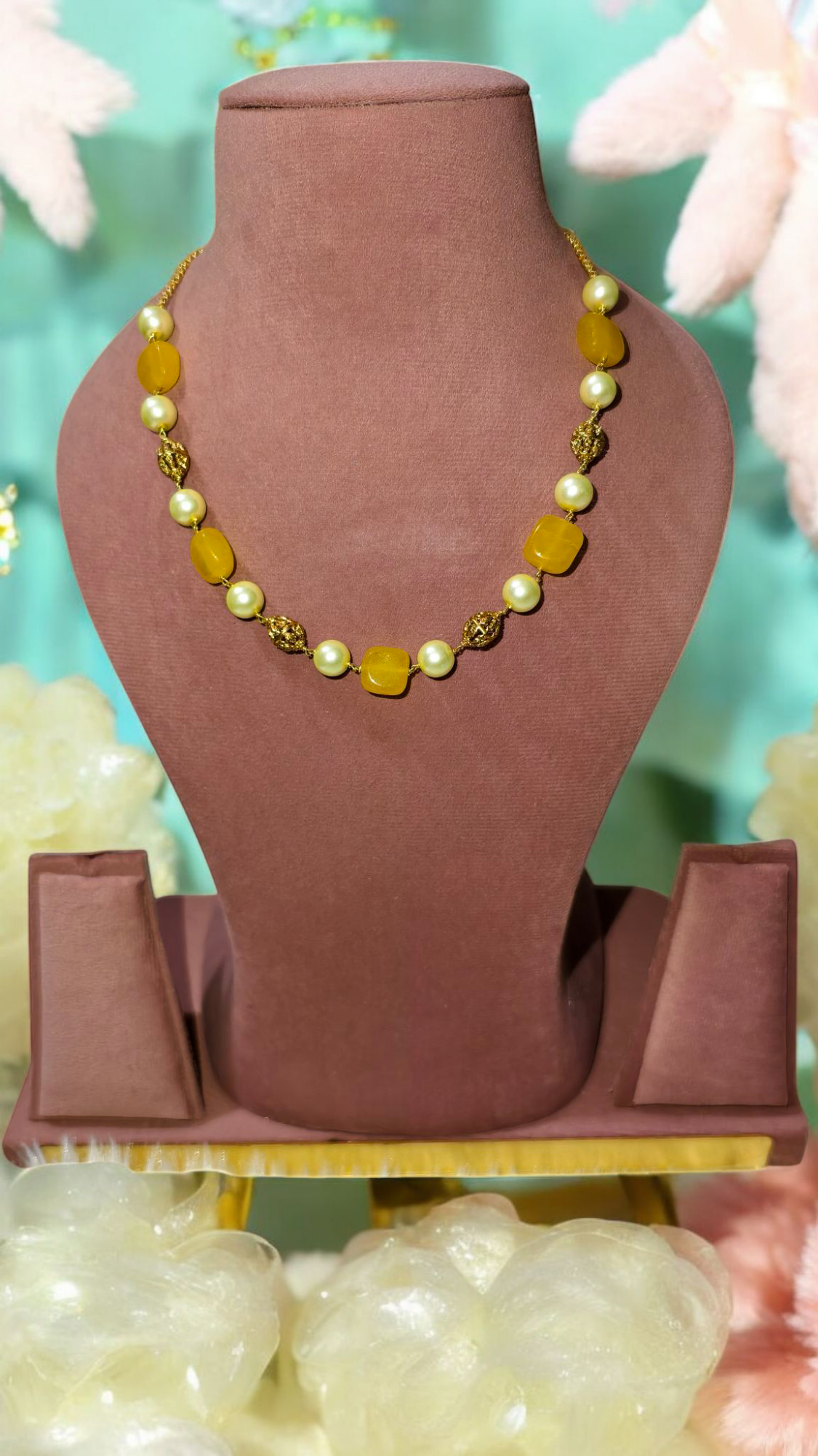 Elegant Sea Stone Beaded Necklace