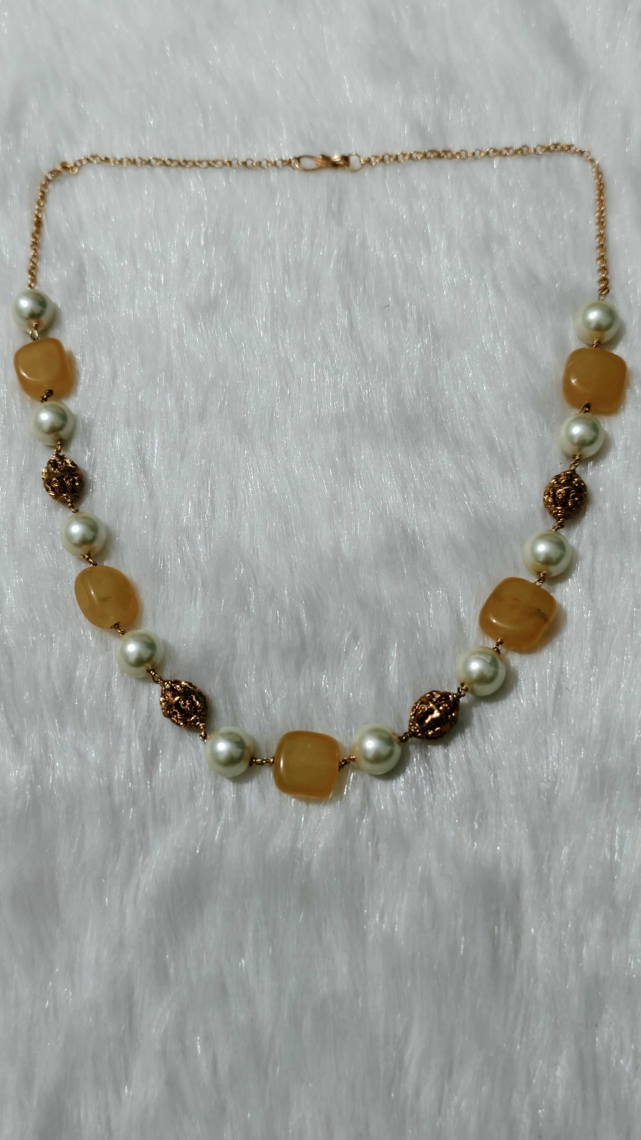 Elegant Sea Stone Beaded Necklace
