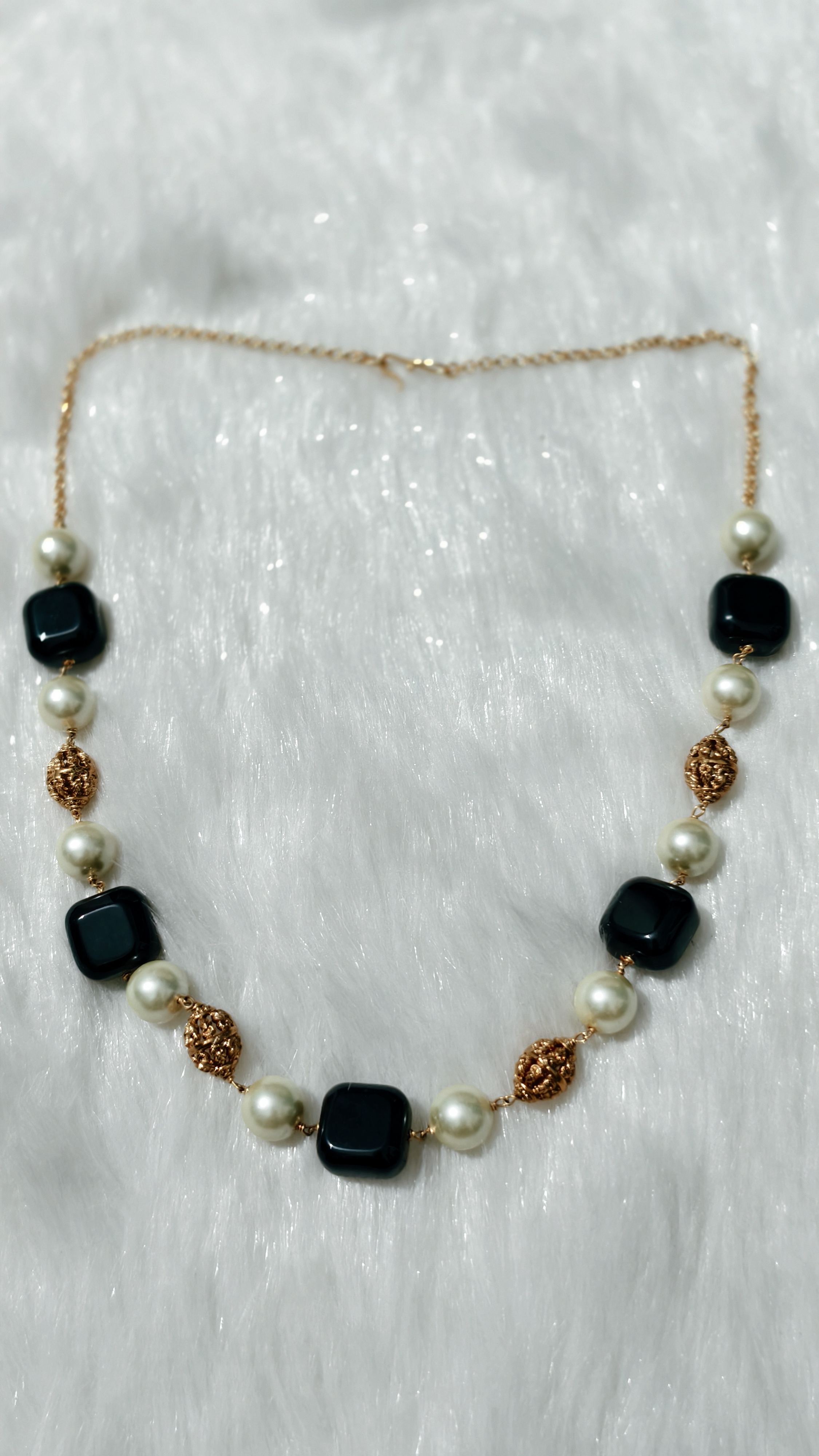 Elegant Sea Stone Beaded Necklace
