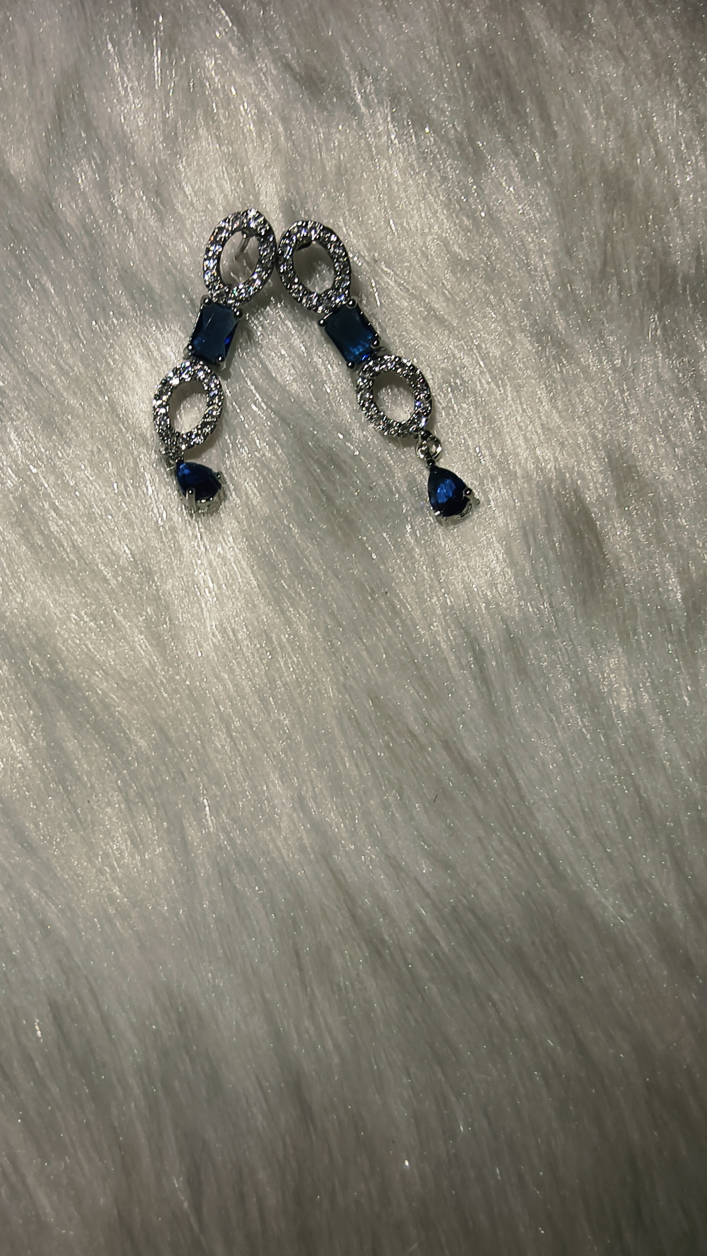 Blue stone AD Necklace Set
