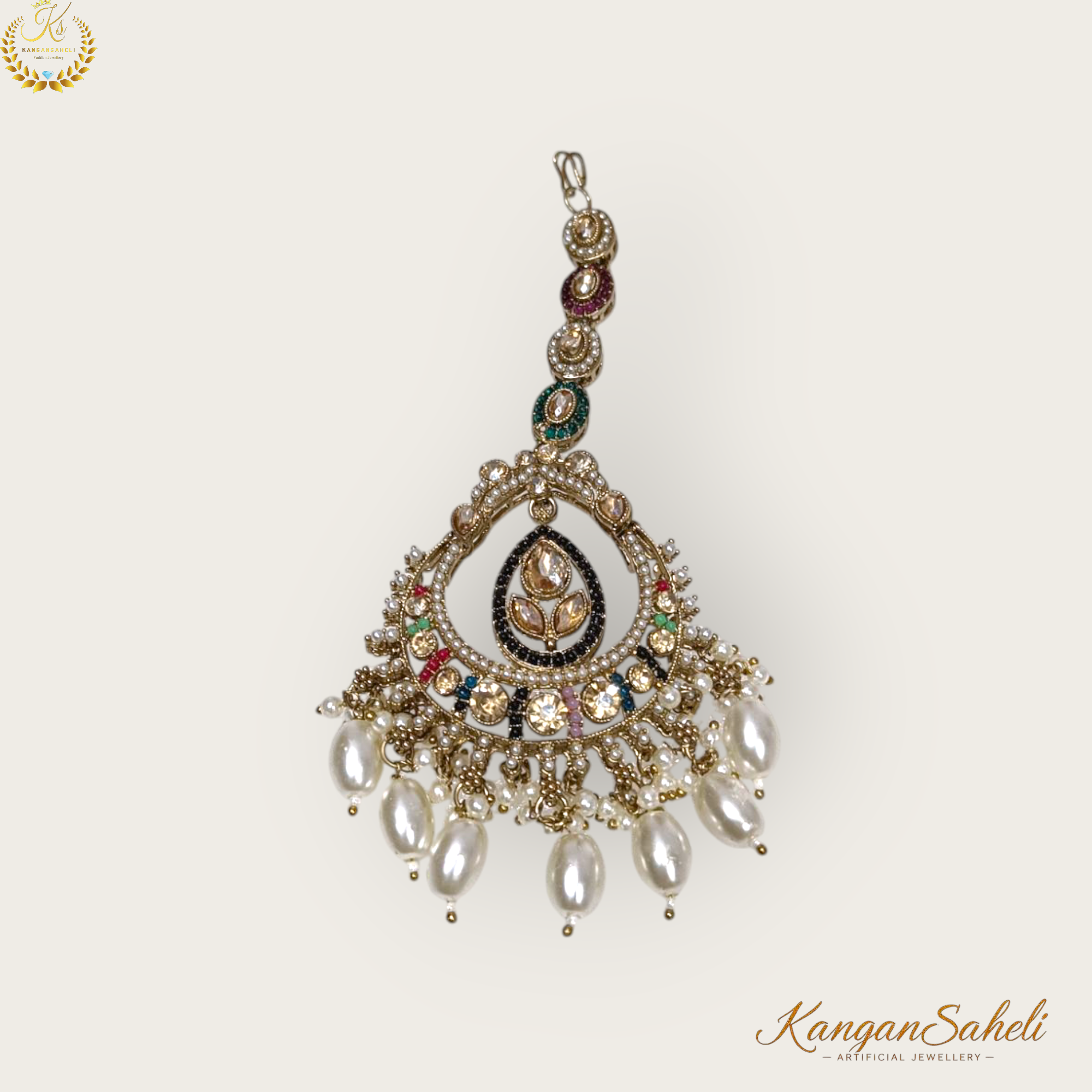 Earings with Maangteeka Set