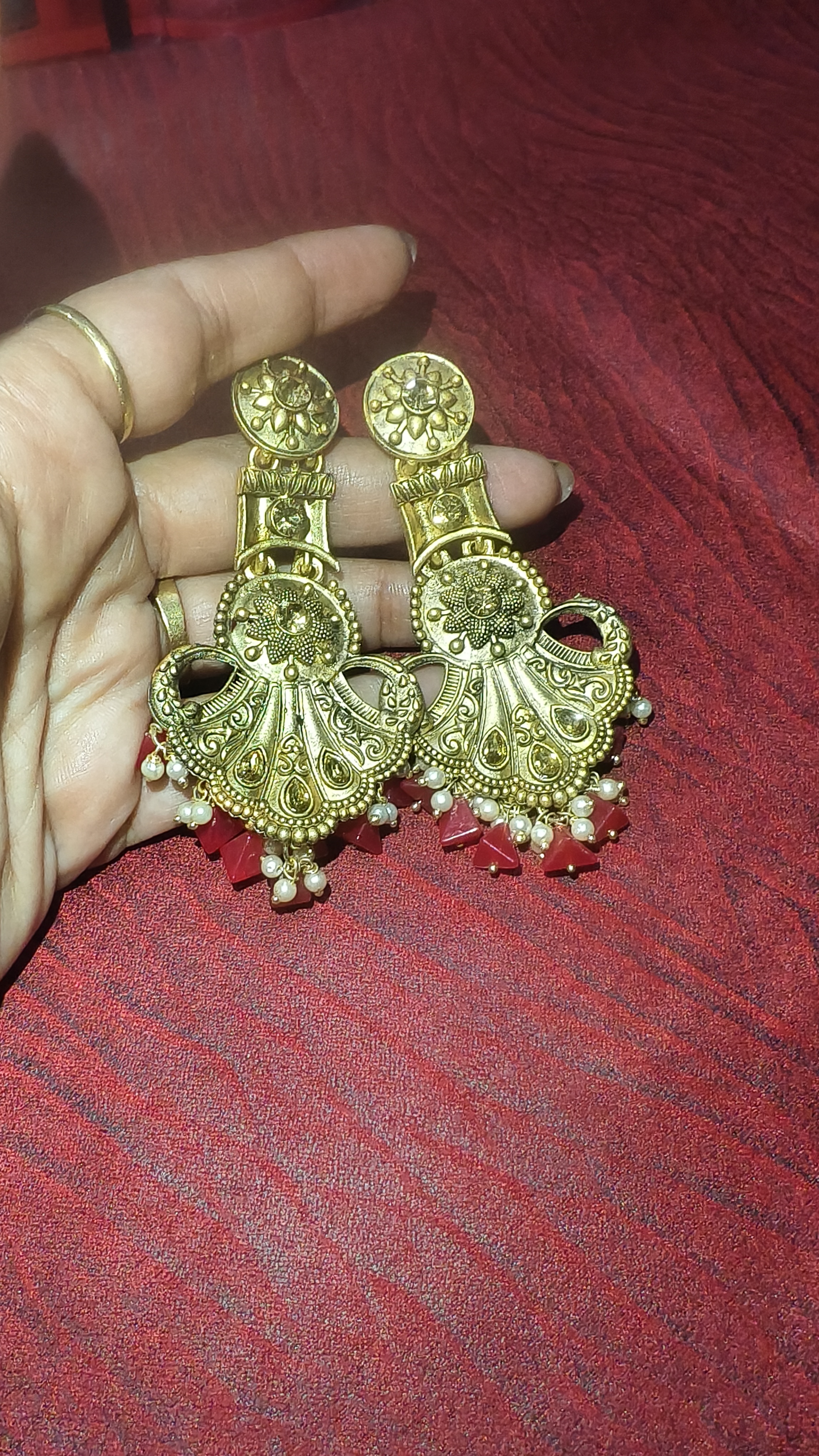Golden Traditional Earrings