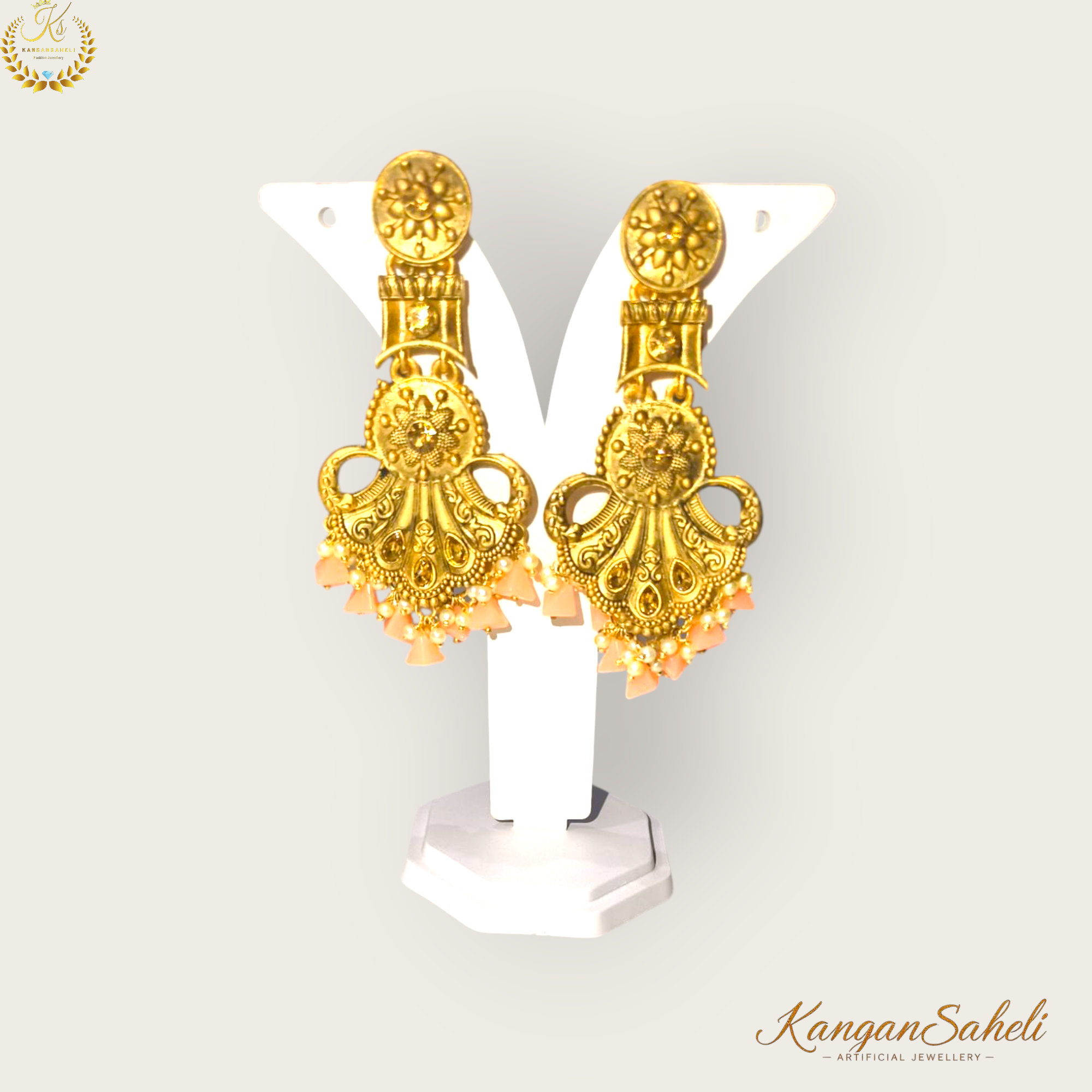 Golden Traditional Earrings