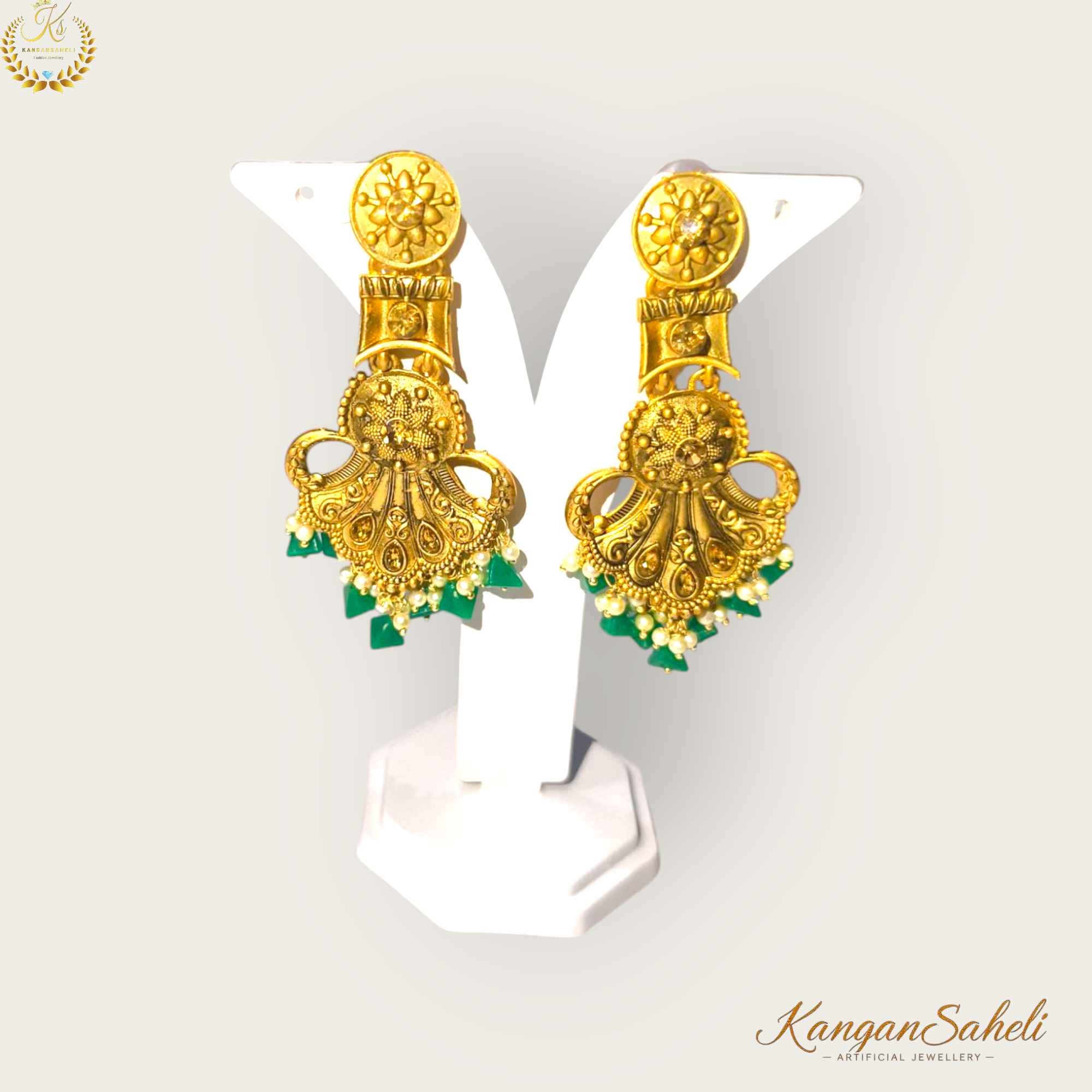 Golden Traditional Earrings
