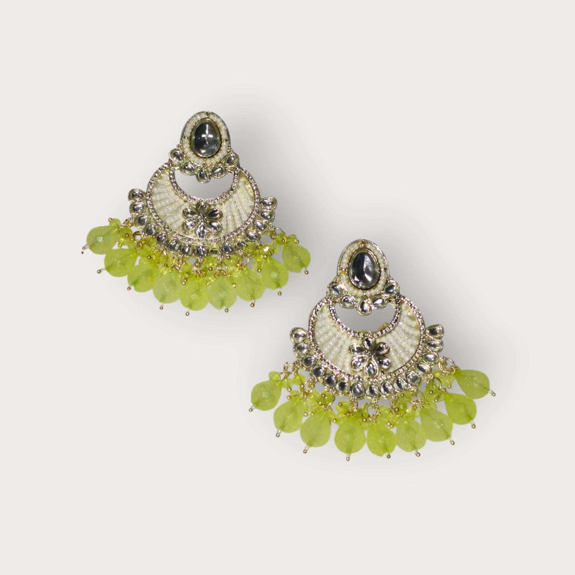 Elegant Green Dangle Earrings