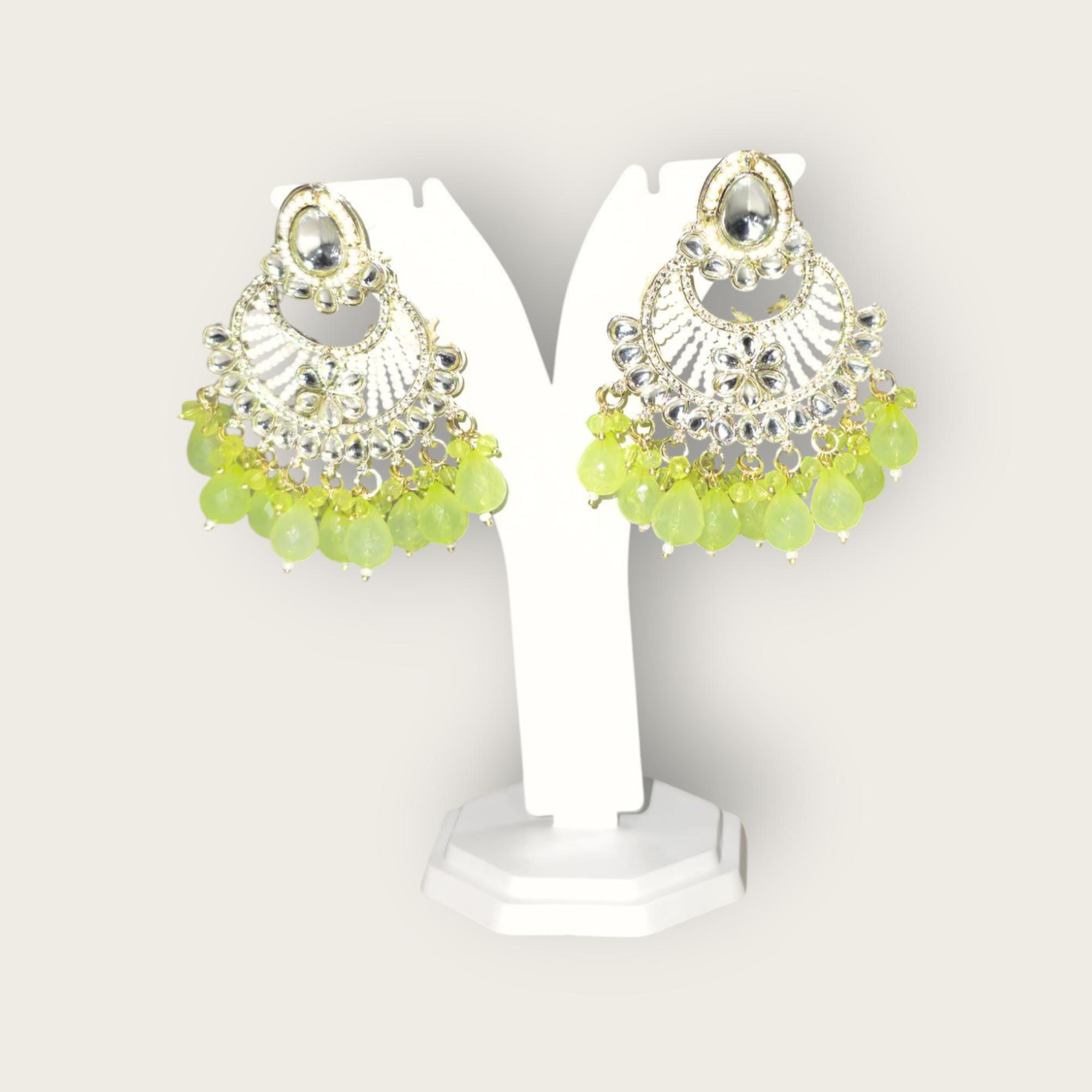 Elegant Green Dangle Earrings