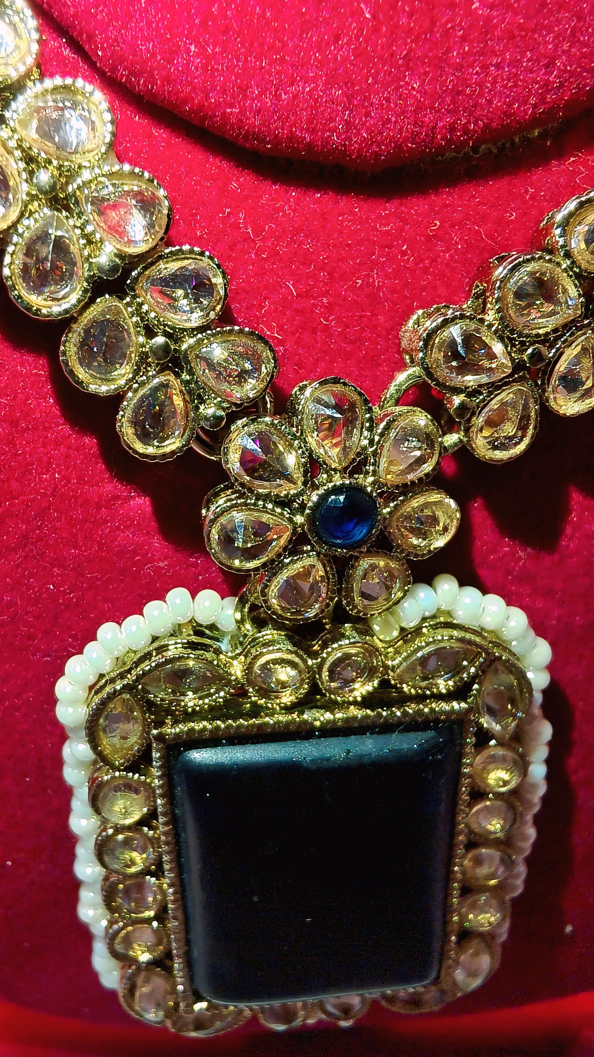 Gold Necklace and Earring Set