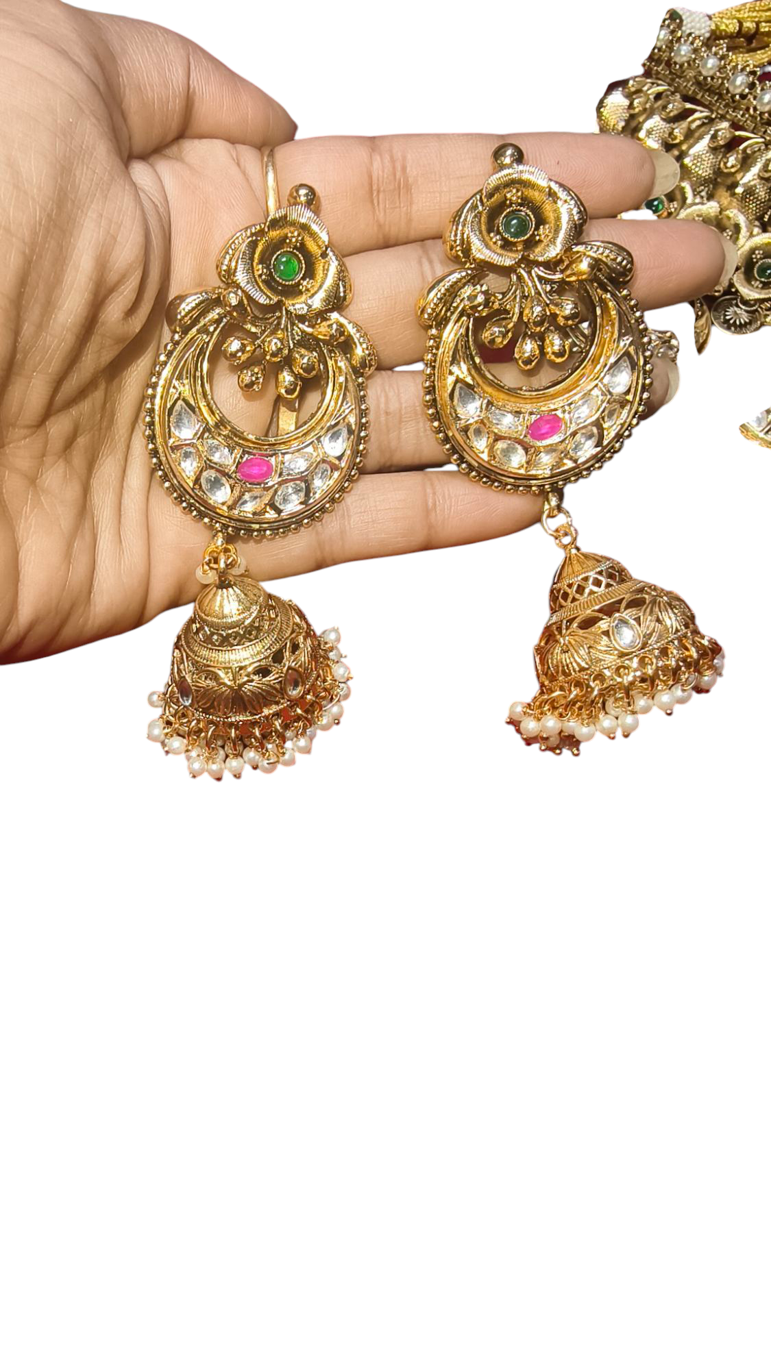 Traditional Indian Semi-Bridal Jewelry Set