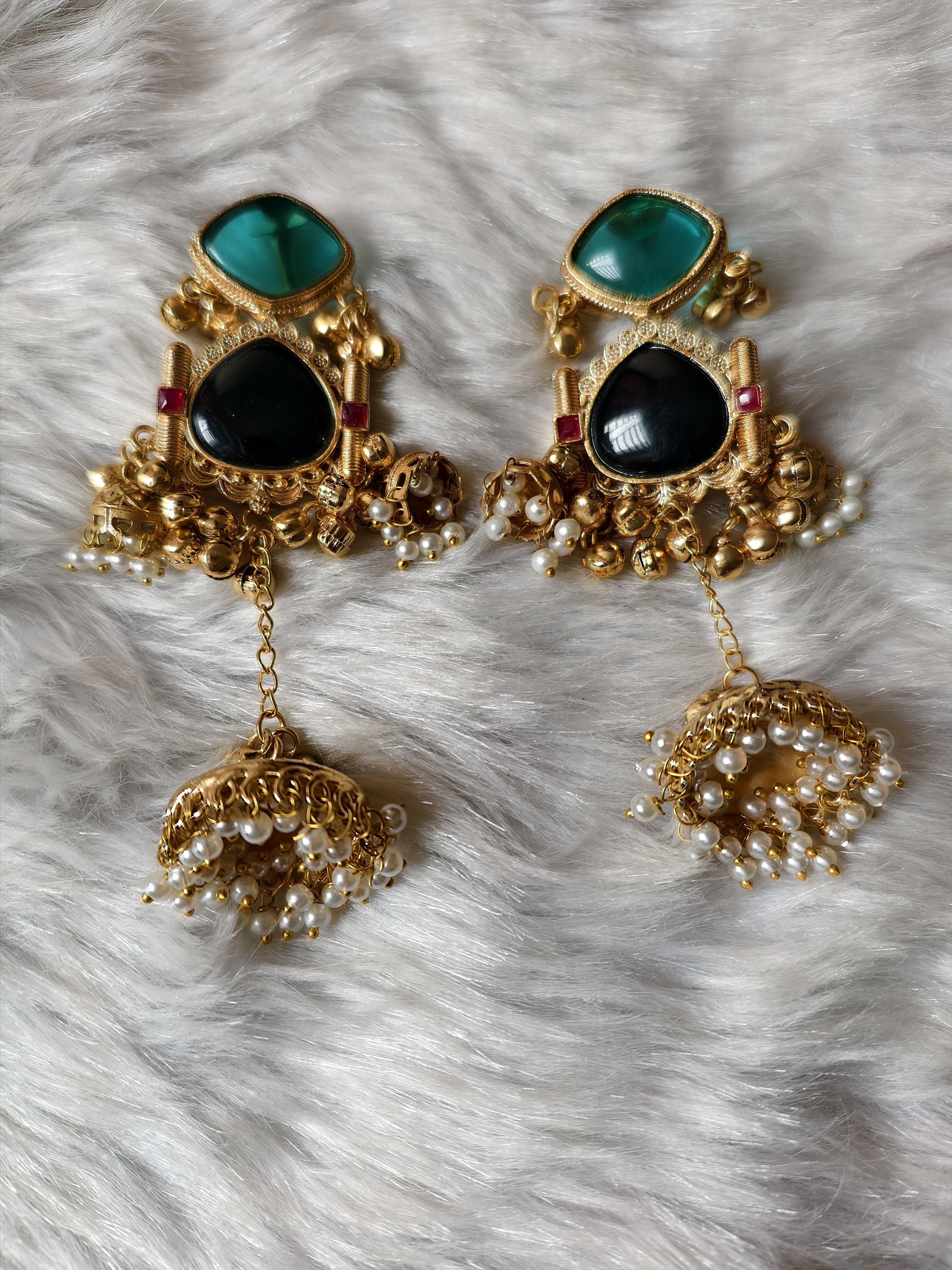 Traditional Indian Kashmiri Jhumka Earrings