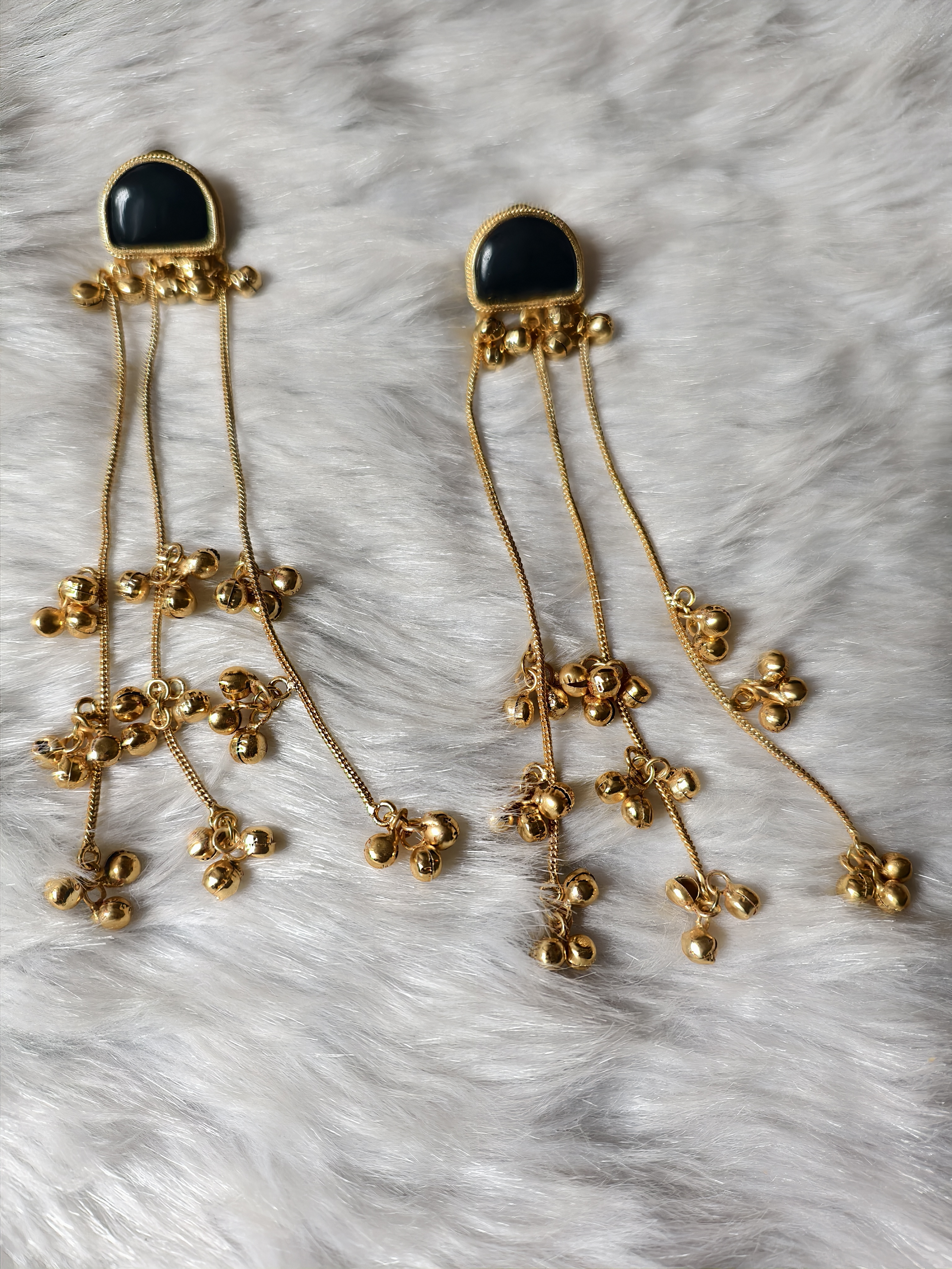 Elegant gold Kashmiri earrings