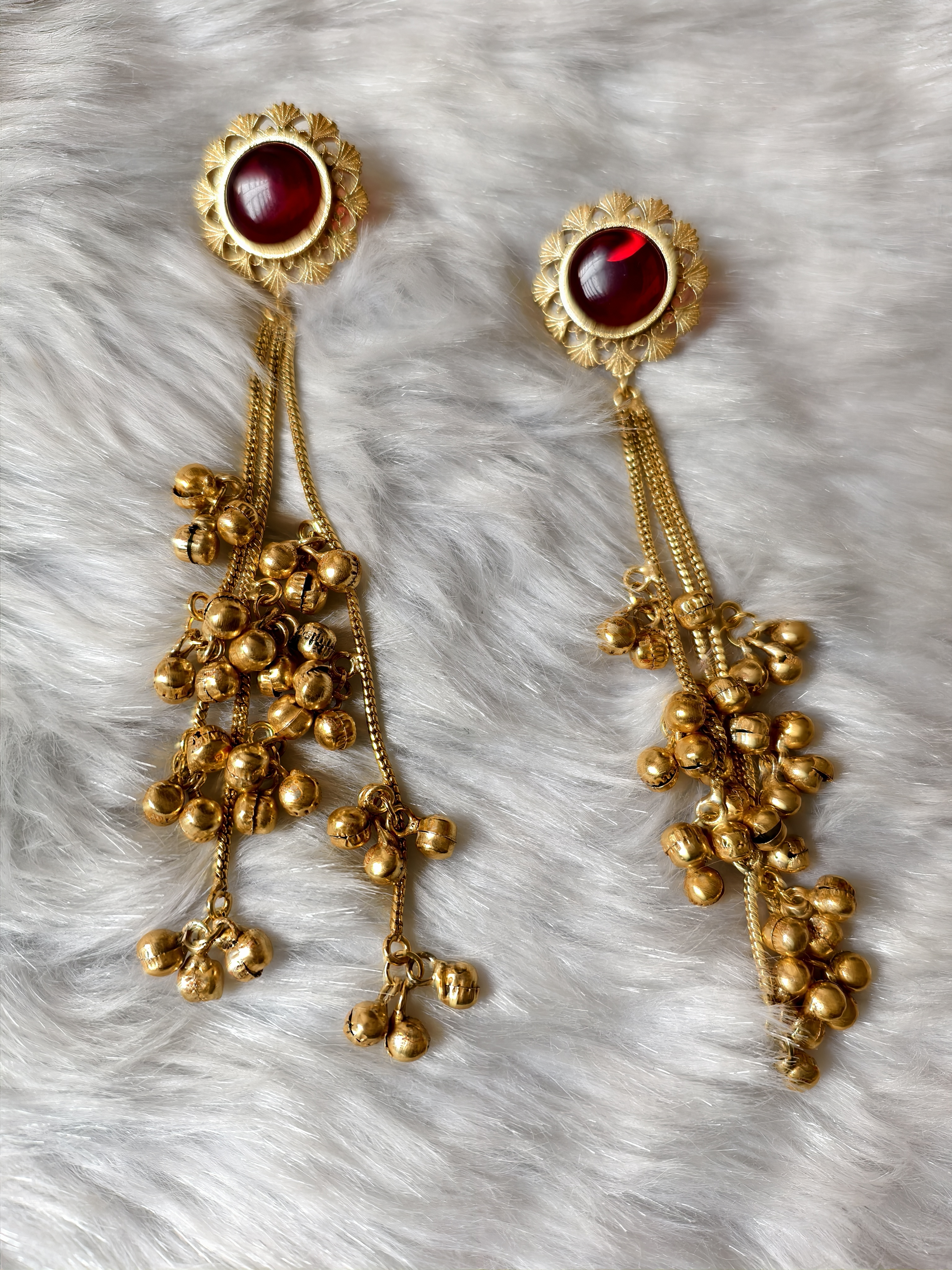 Traditional Gold-plated Kashmiri Earrings
