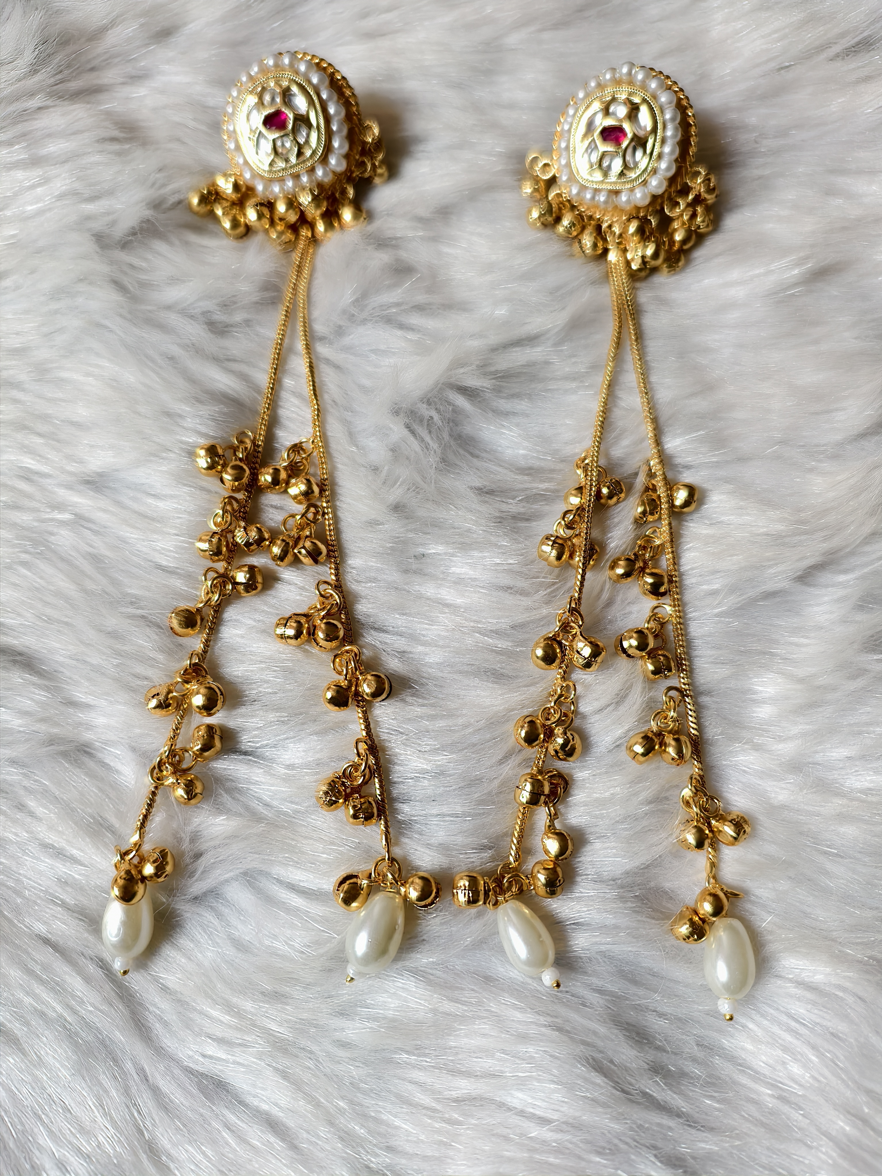 Traditional Gold-Plated Kashmiri Earrings