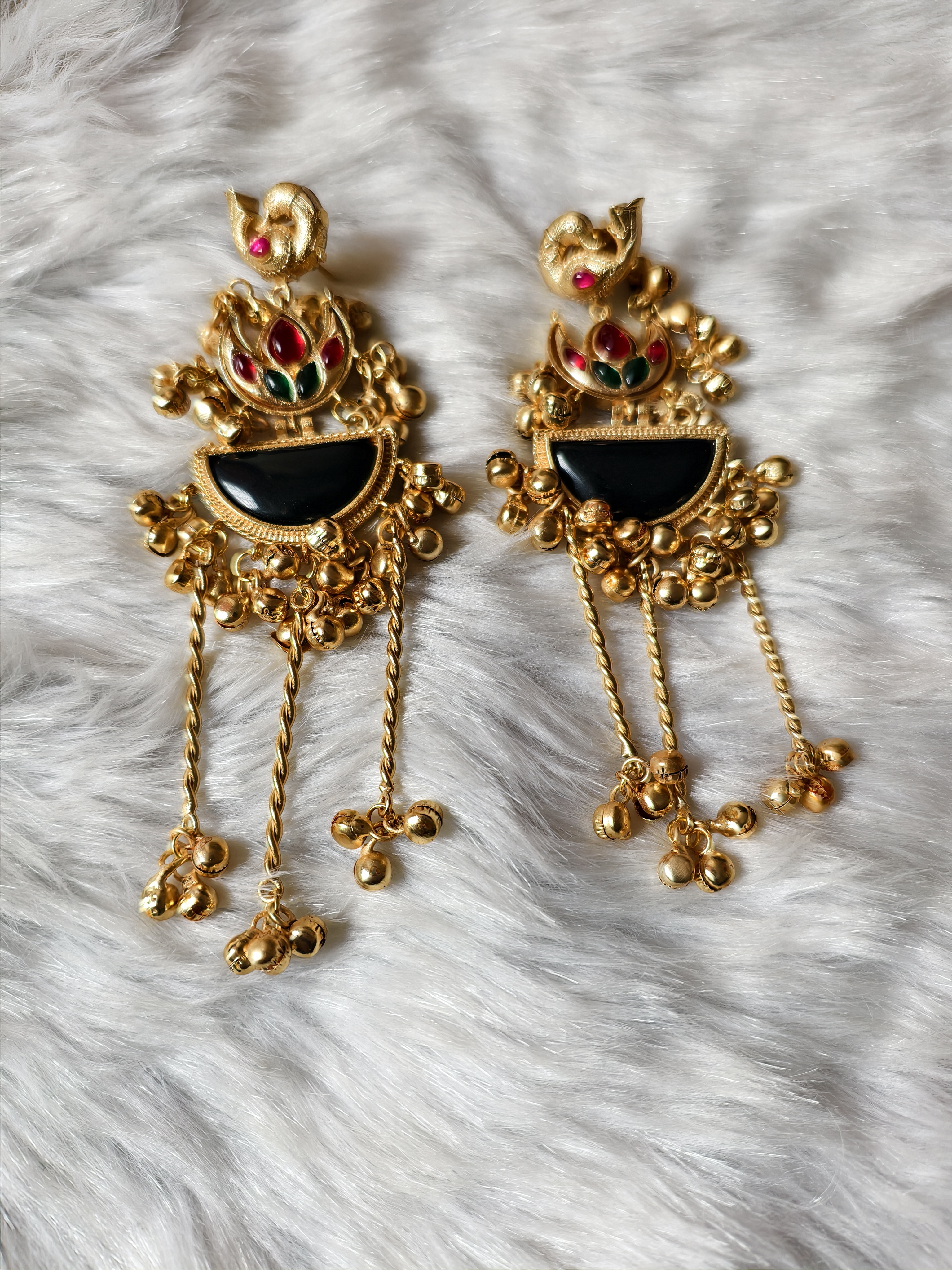 Traditional Gold-Plated Kashmiri Earrings