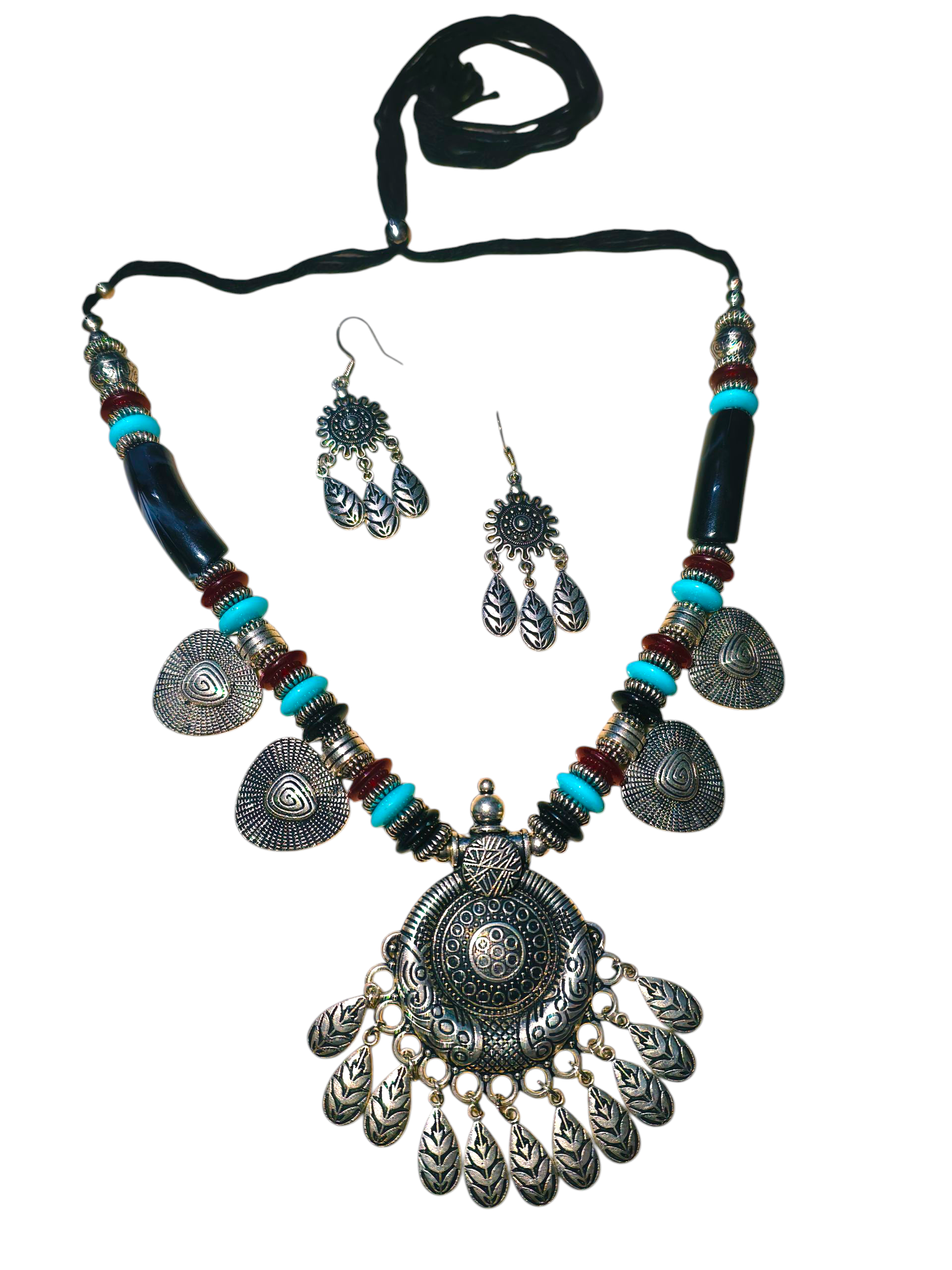 Bohemian Coin Pendant Necklace Set