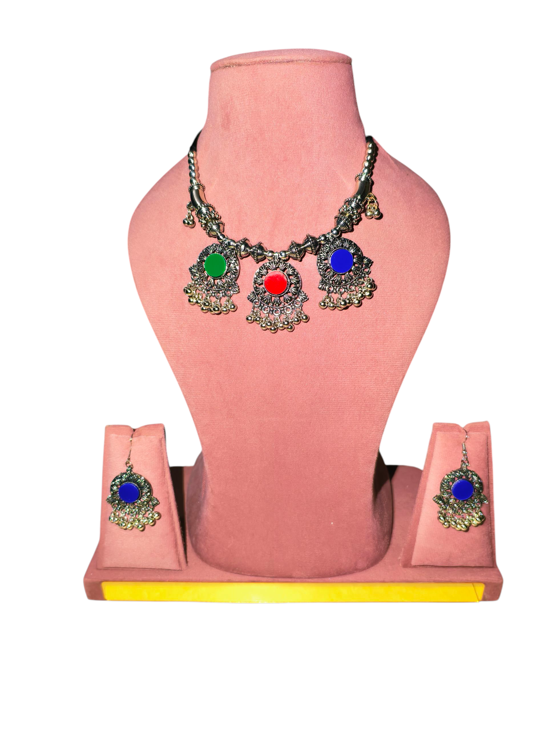 Oxidised Multicolor Jewelry Set