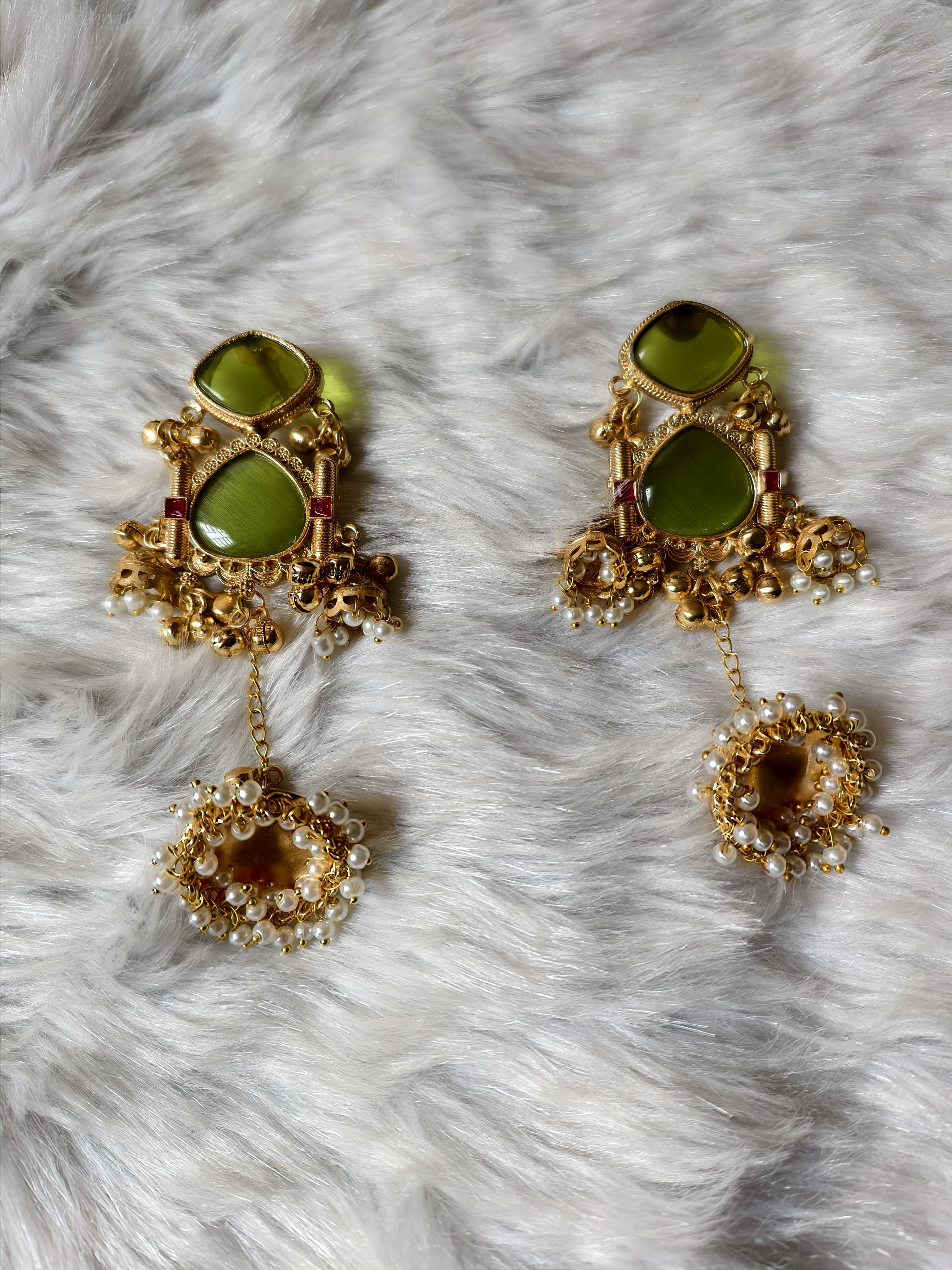 Traditional Indian Kashmiri Jhumka Earrings